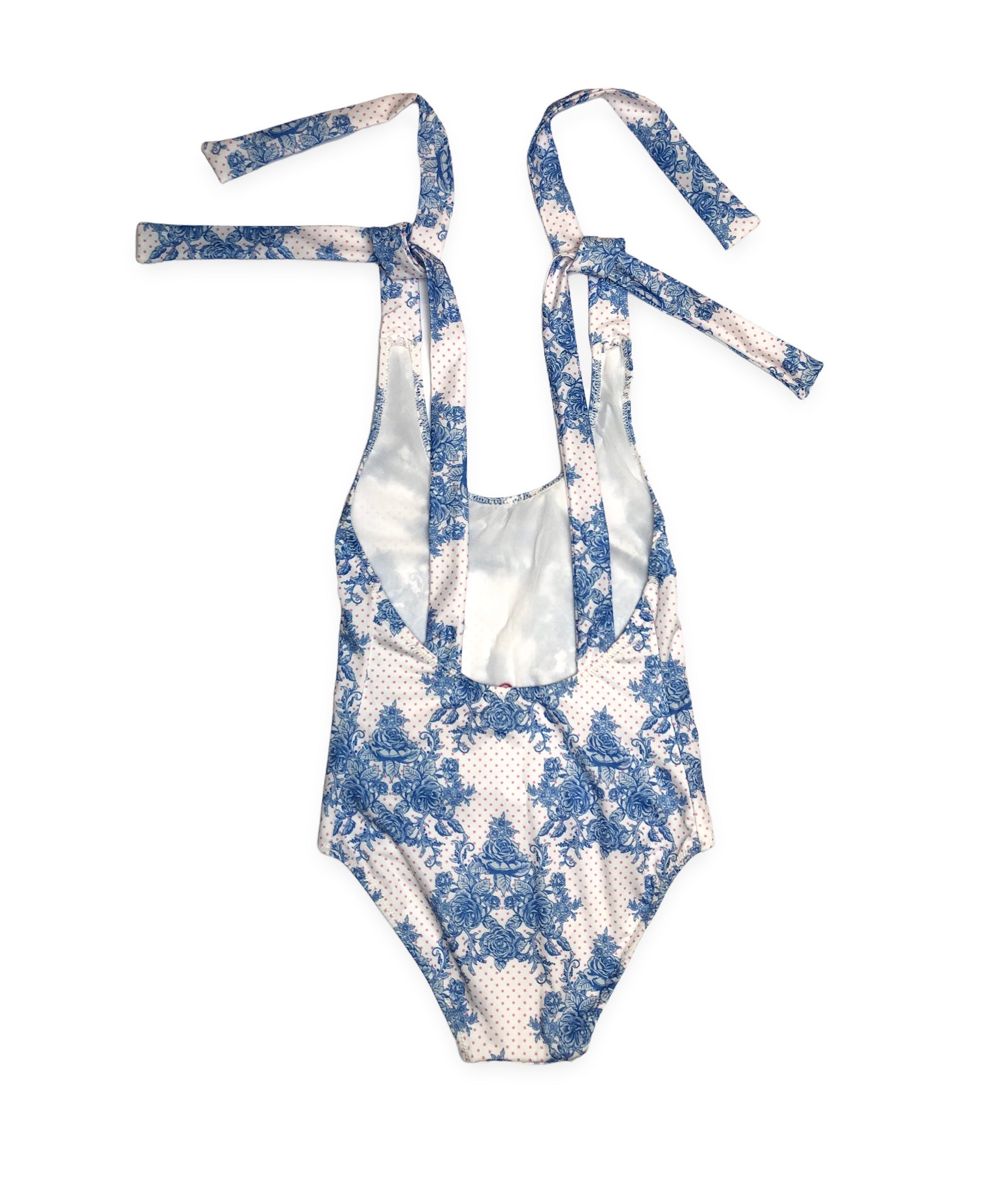 Isabelle One Piece Blue Roses And Polka Dots