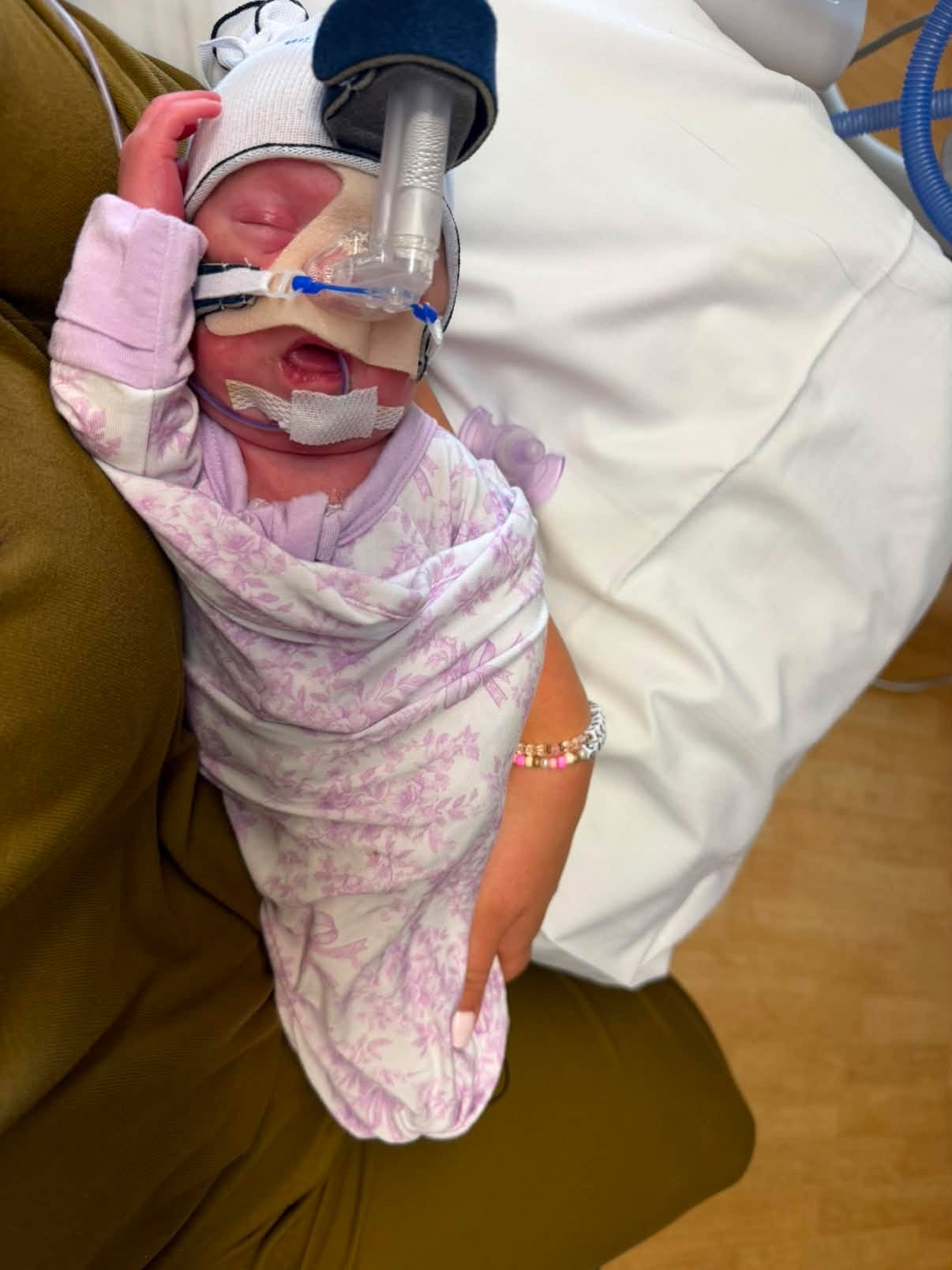 Bows & Blooms Swaddle Blanket