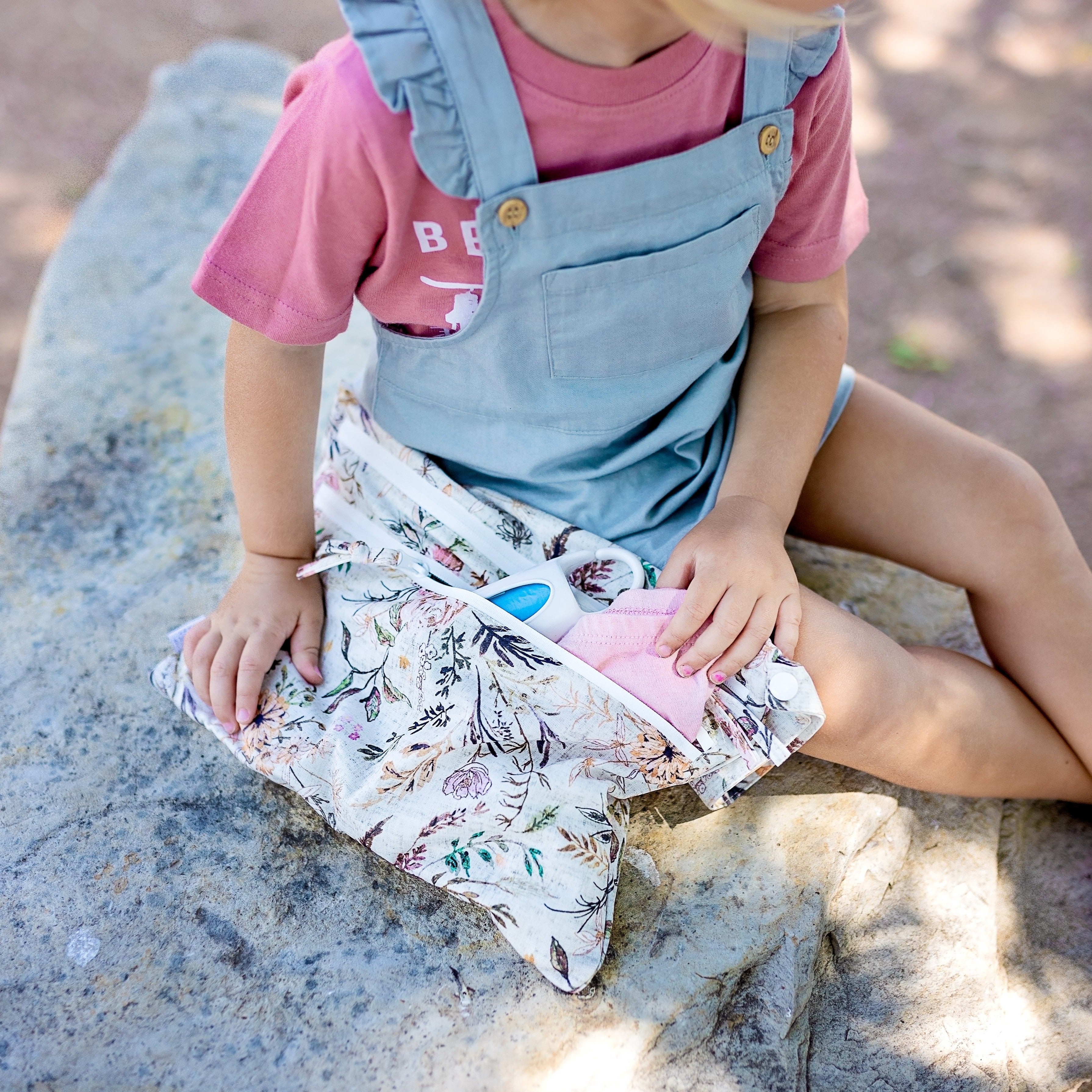 Delilah Floral - Waterproof Wet Bag (for Mealtime, On-the-go, And More!)