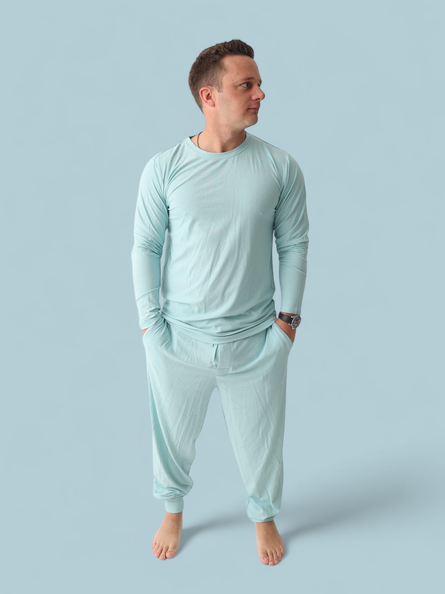 Hazy Blue Rib Men's Dream Jogger Pant