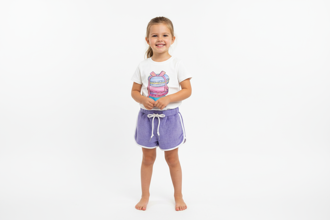 Tweenstyle By Stoopher - Lavender Terry Dolphin Shorts