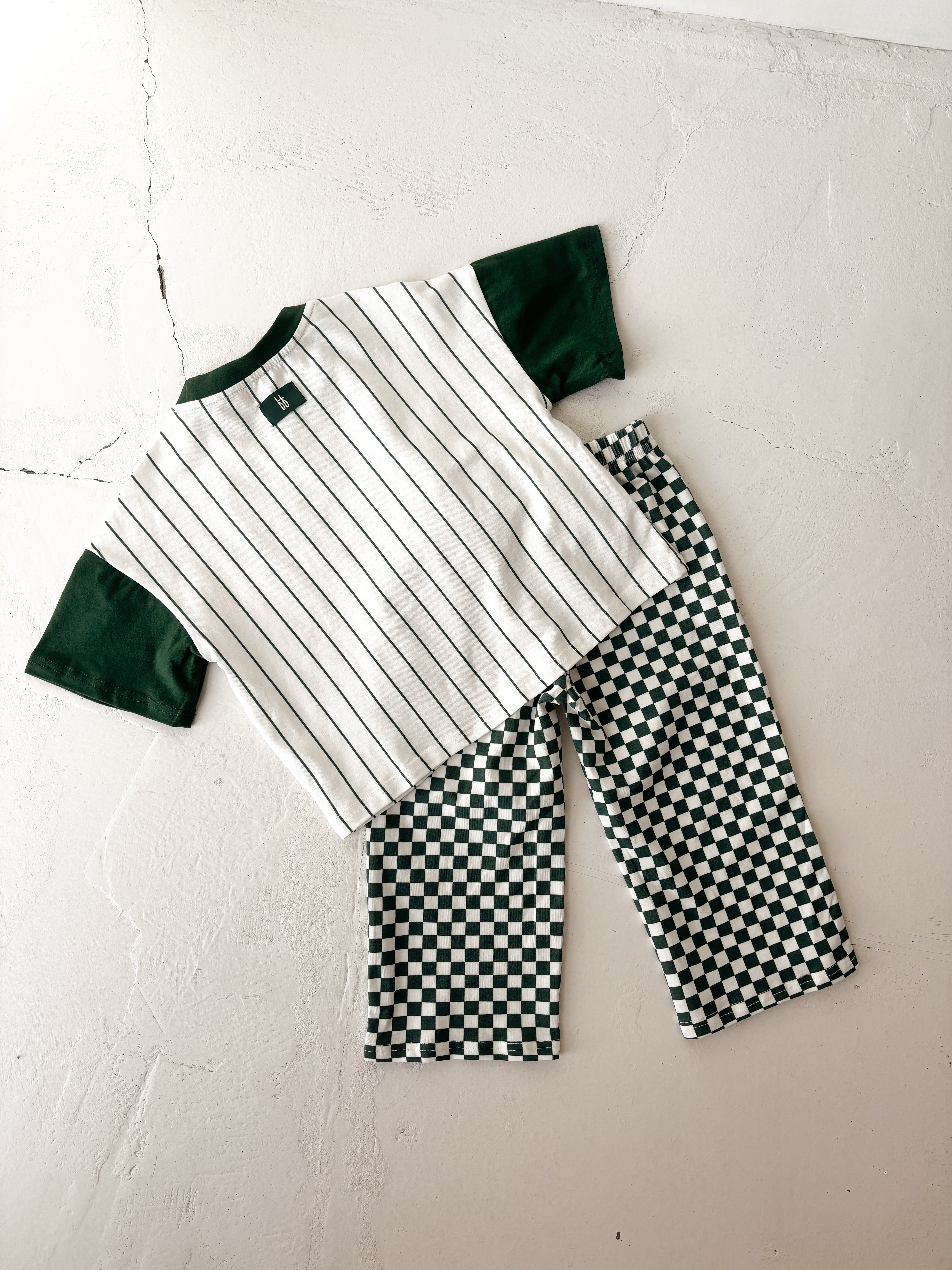 T-shirt & Pant Set | Lucky Micro Check