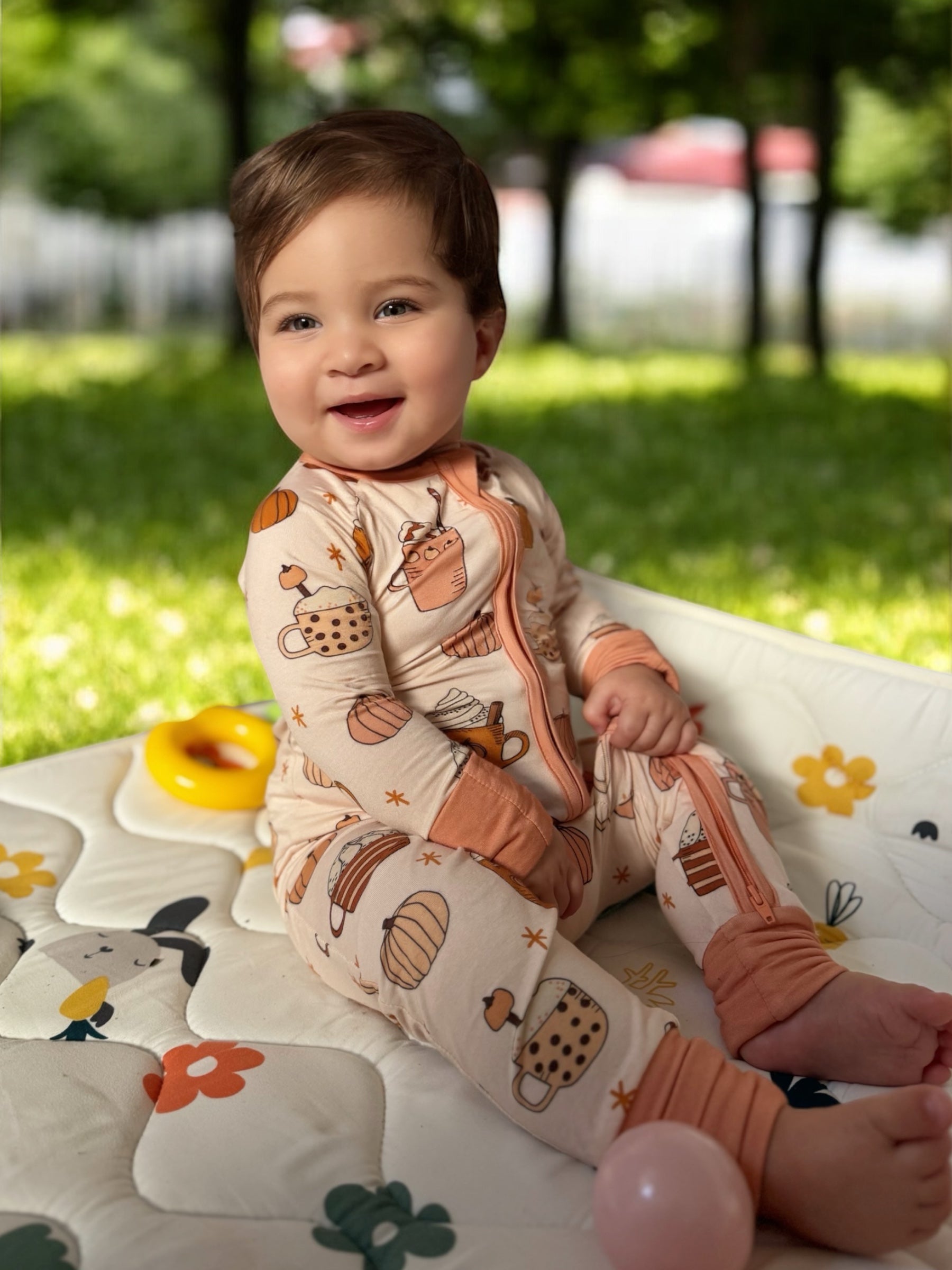 Pumpkin Spice (convertible Zip Footies)