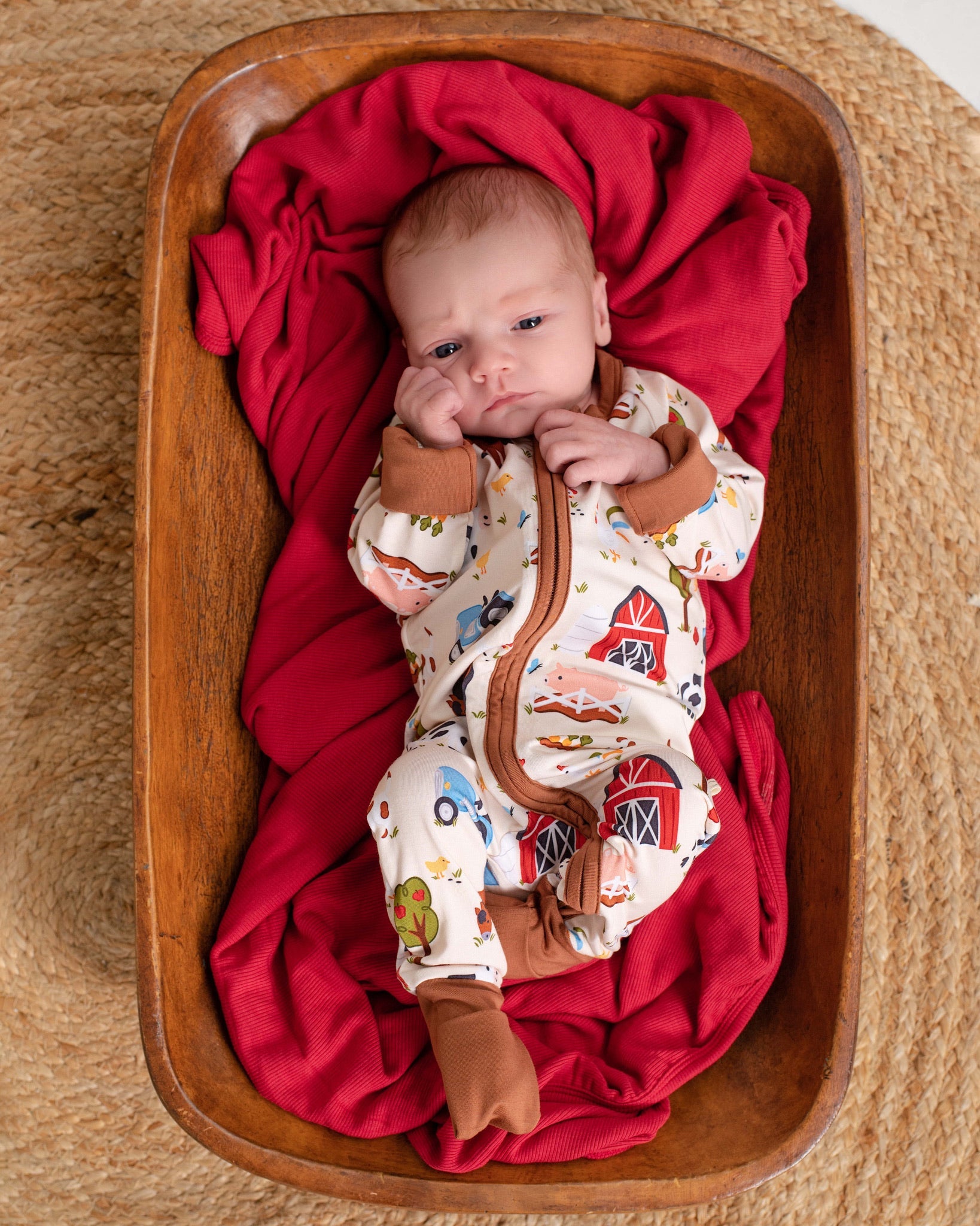 Tiny Farmers Zip Romper