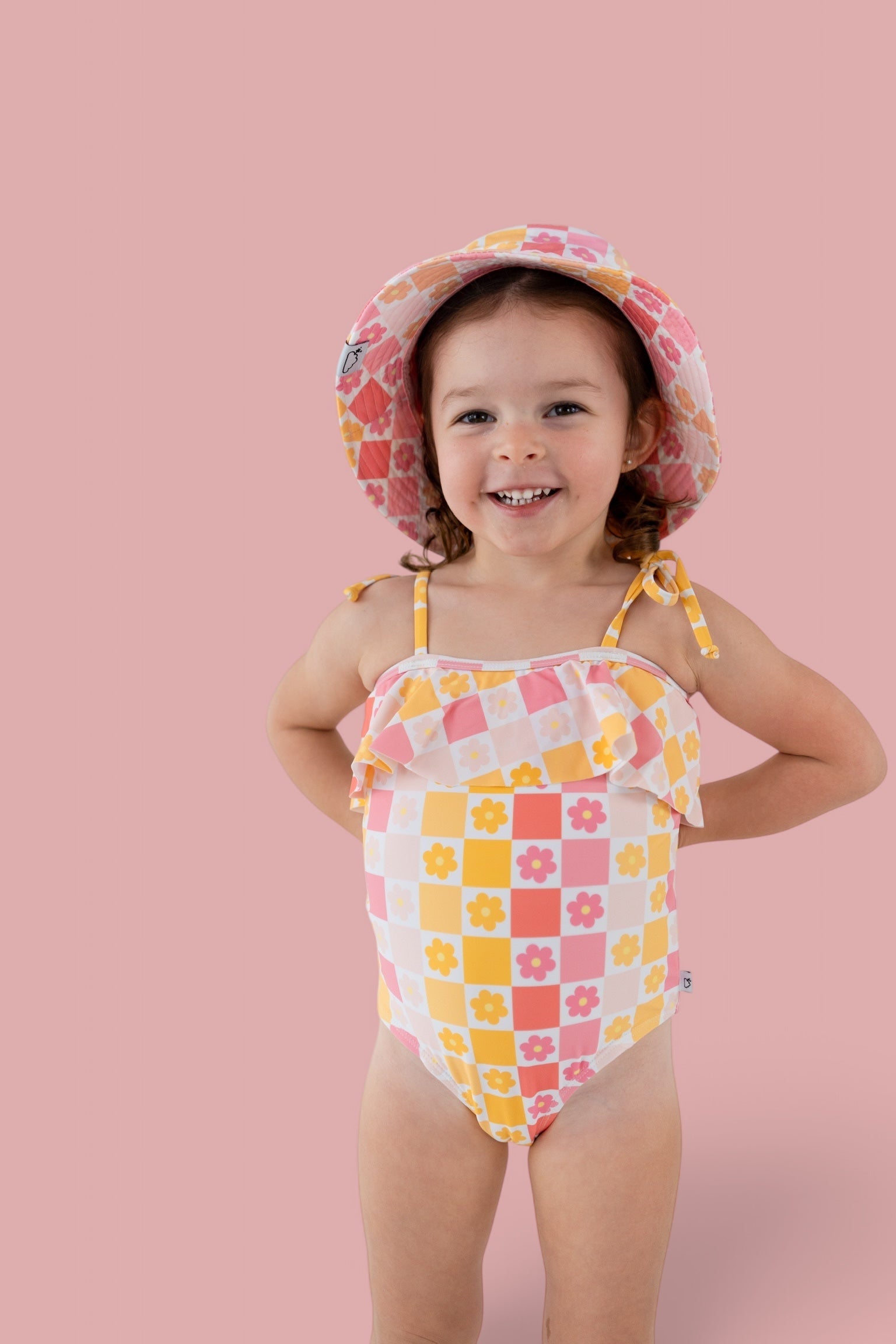 Summer Sunset Checkers Dream Bucket Hat