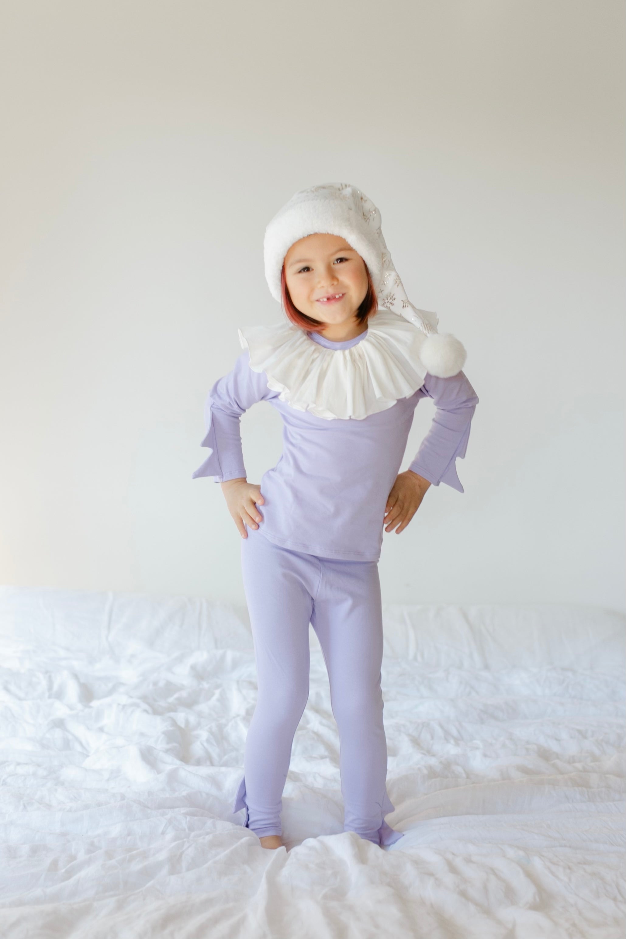 Pastel Purple Holiday Elf Pajama Costume