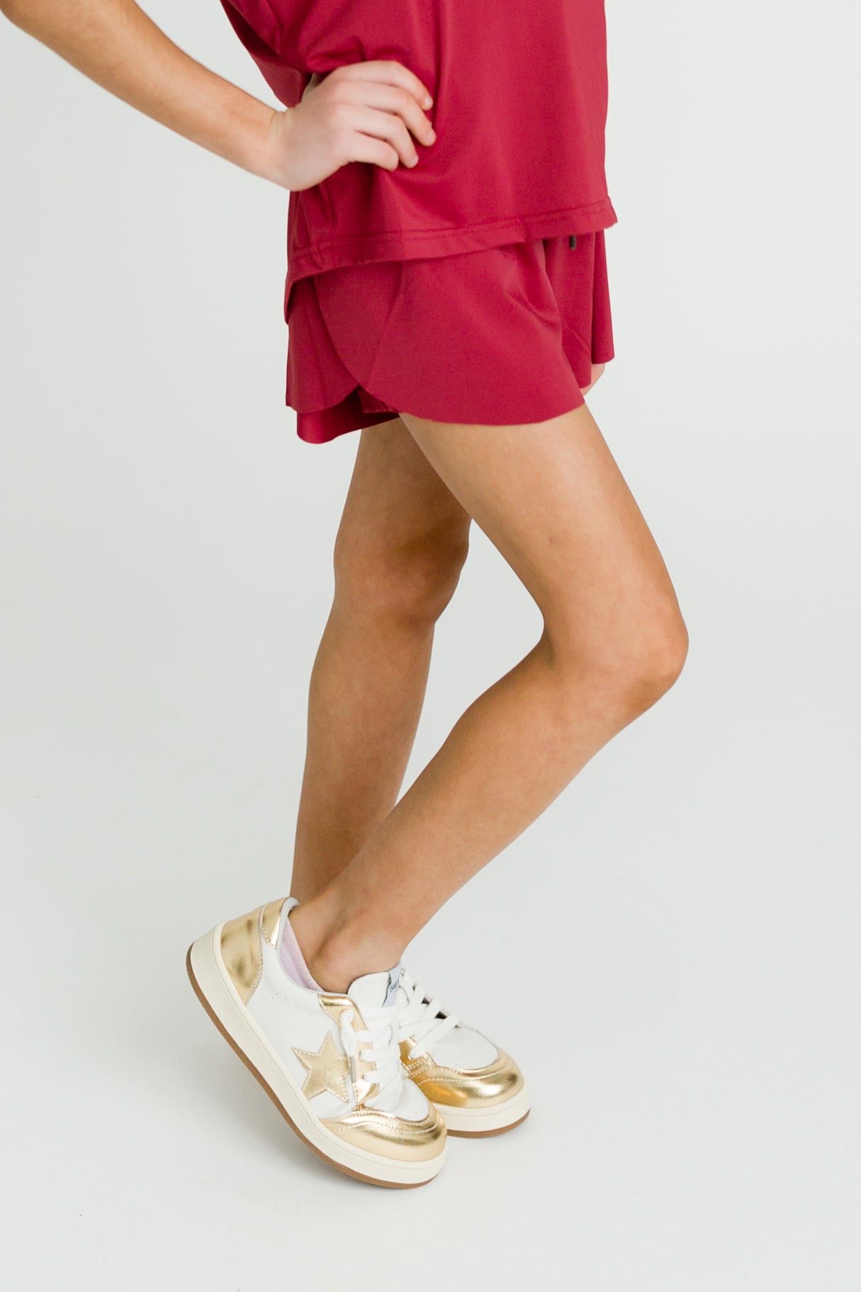Kids' Maroon Butterfly Shorts