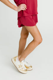 Kids' Maroon Butterfly Shorts