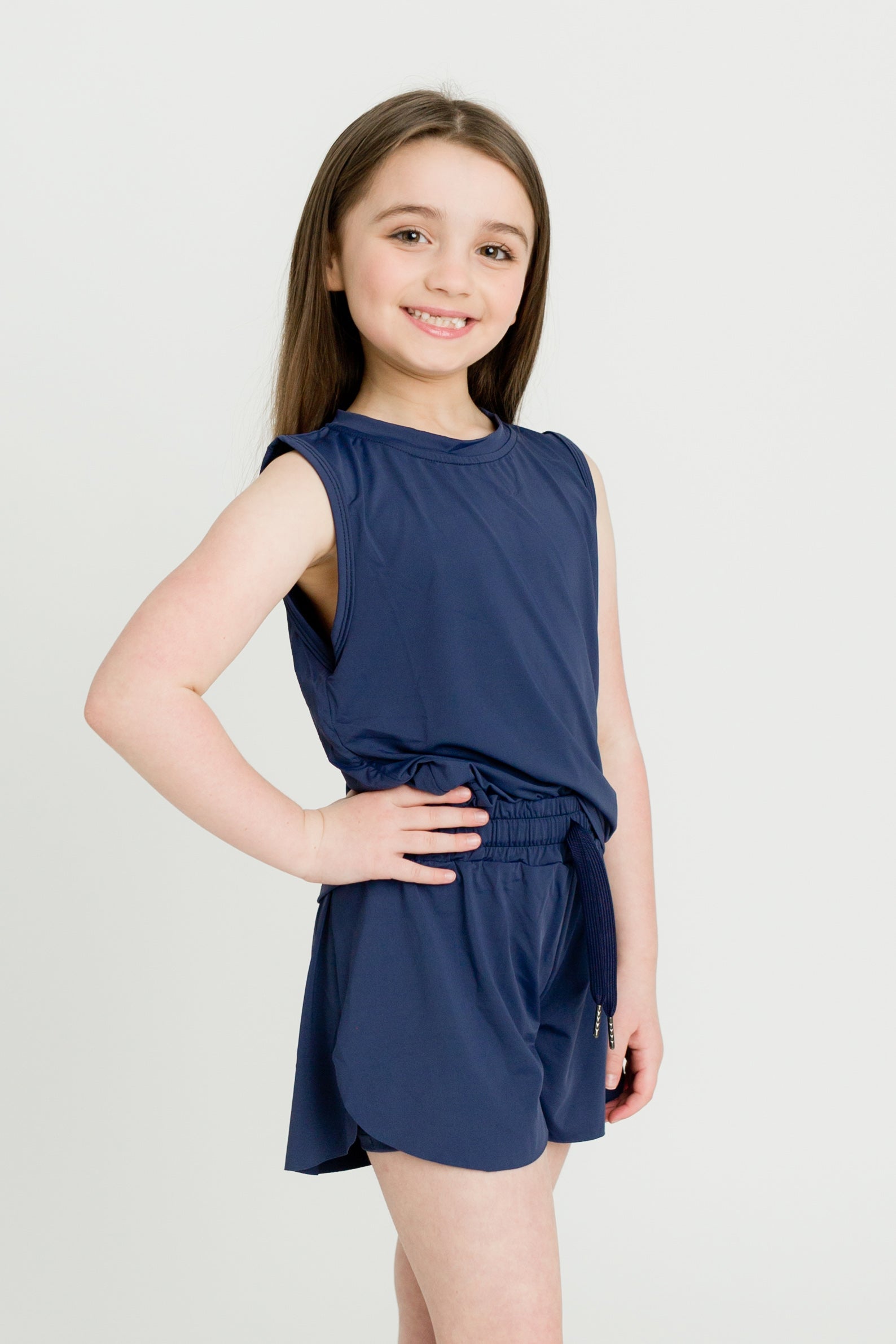 Kids' Navy High-low Tank