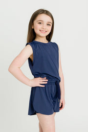 Kids' Navy High-low Tank