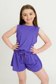 Kids' Purple High-low Tank