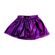 Kids' Metallic Skort - Purple