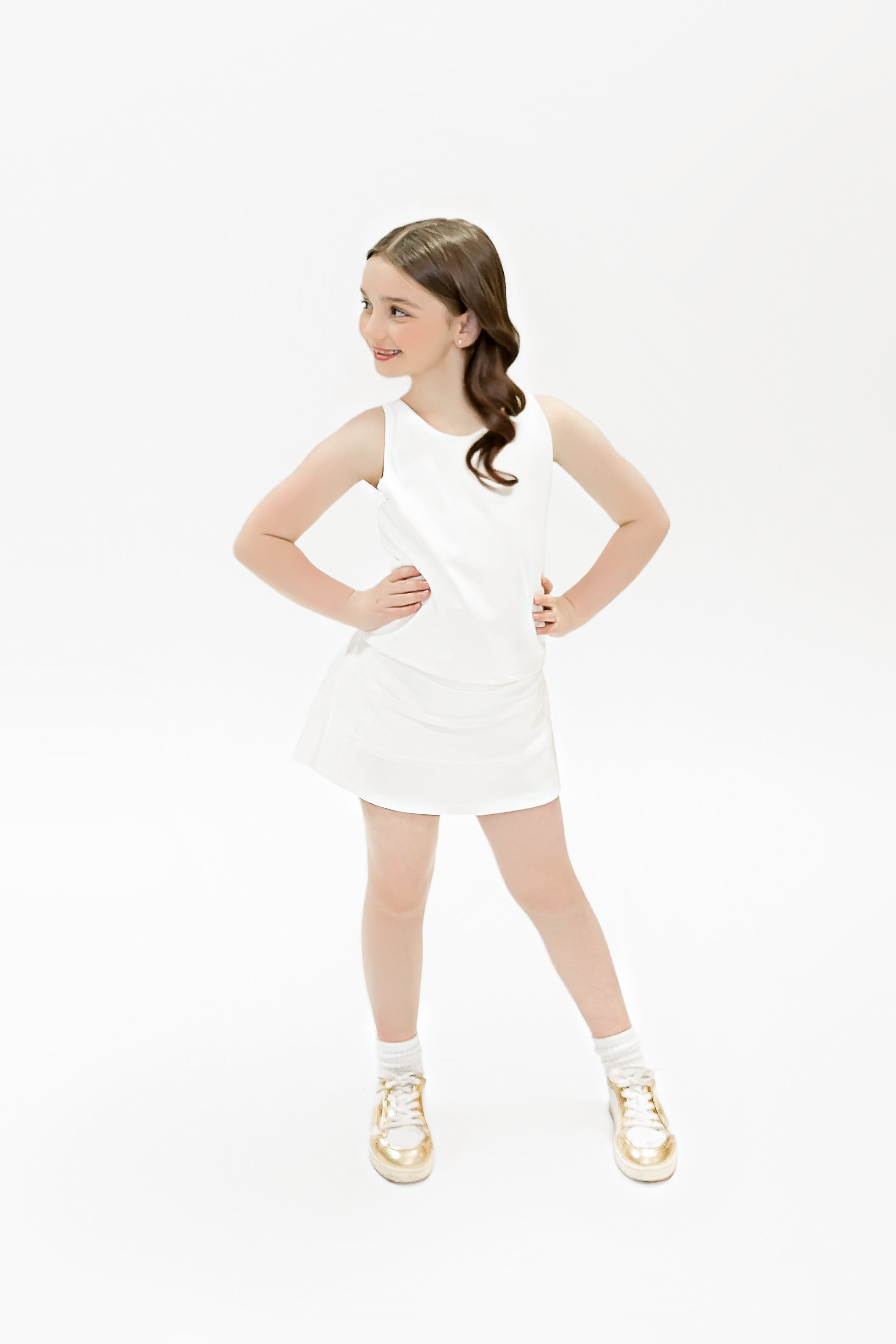Kids' Razorback Top - White