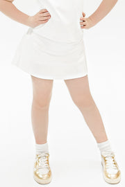 Kids' Tennis Skort - White