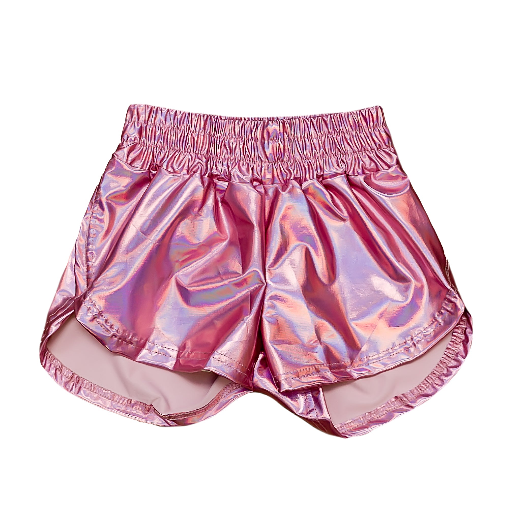 Kids' Metallic Shorts - Light Pink