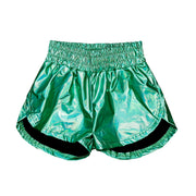 Kids' Metallic Shorts - Teal