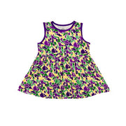 Mardi Gras Camo Bamboo Twirl Dress