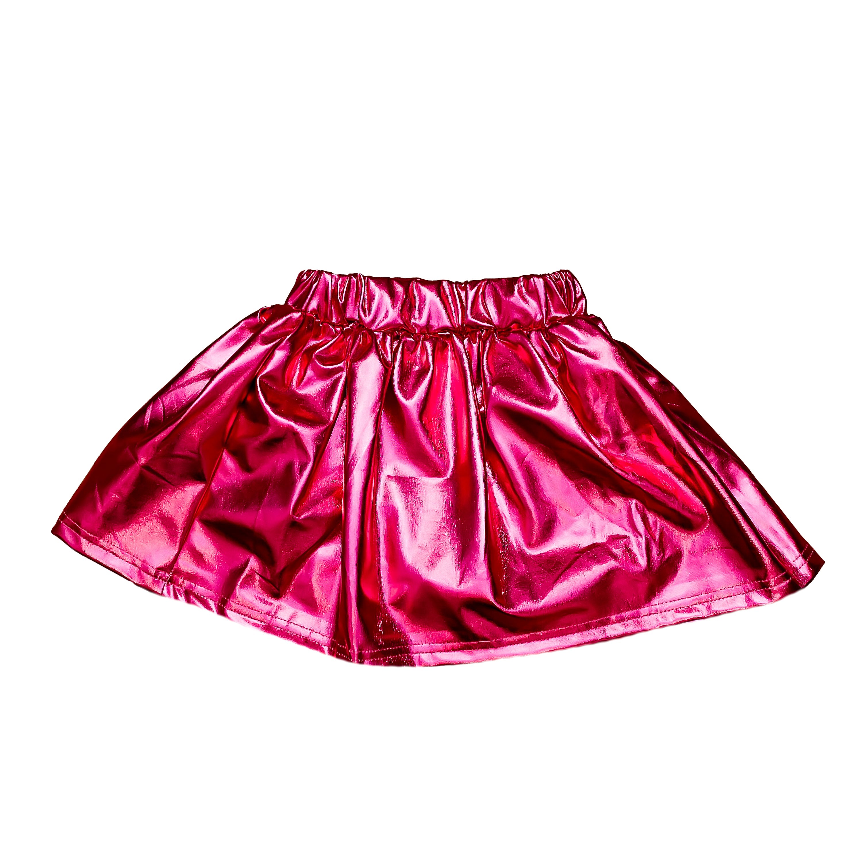 Kids' Metallic Skort - Hot Pink
