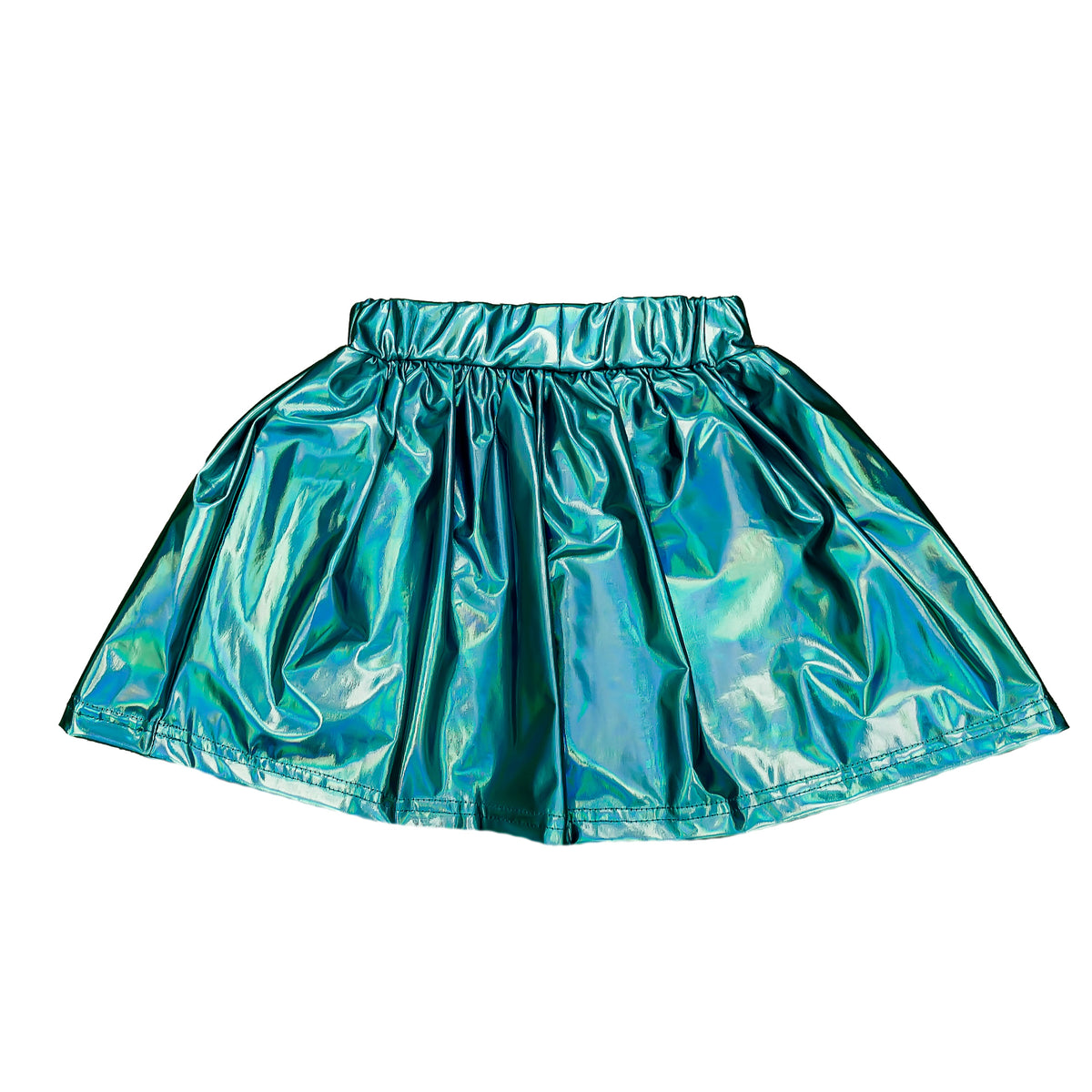 Aqua Metallic Skort