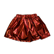 Kids' Metallic Skort - Maroon