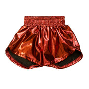 Kids' Metallic Shorts - Maroon