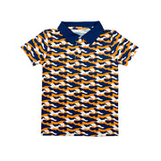 Navy And Orange Camo Polo