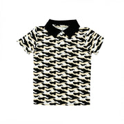 Black And Gold Camo Polo