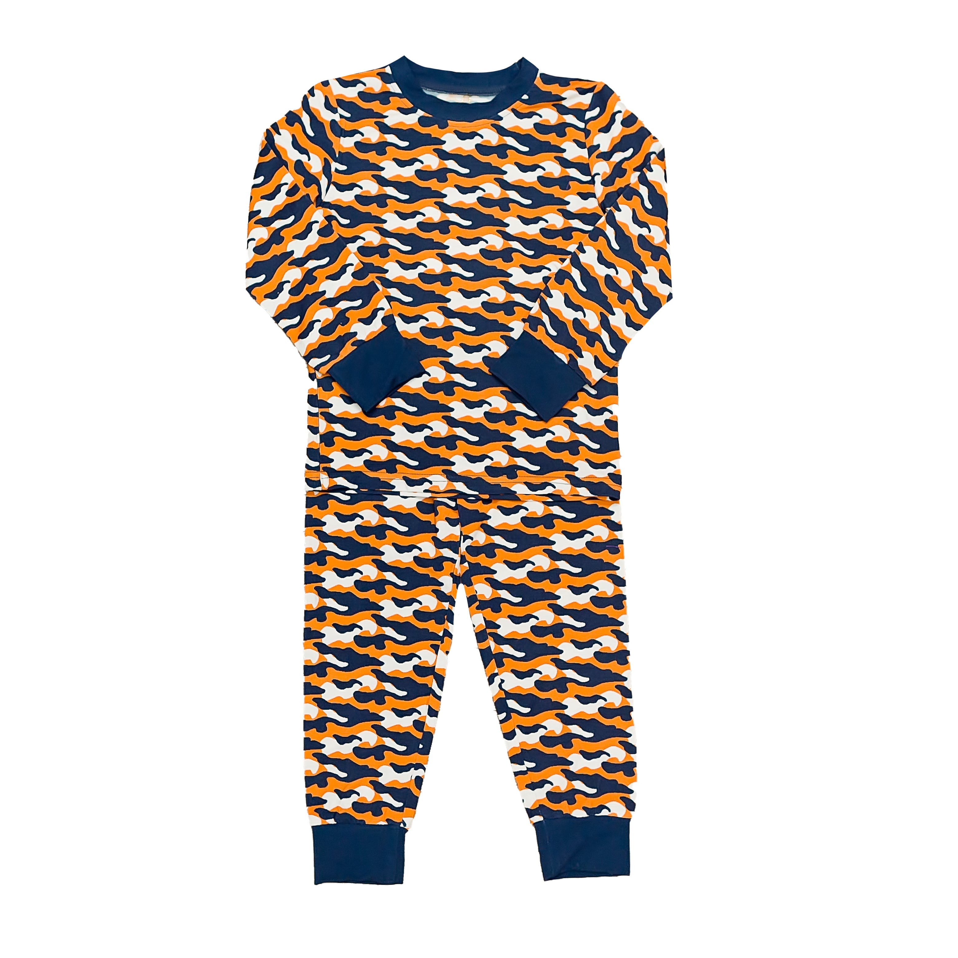 Navy And Orange Camo Pajamas
