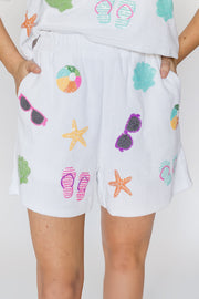 Beach Terry Cloth White Bottom