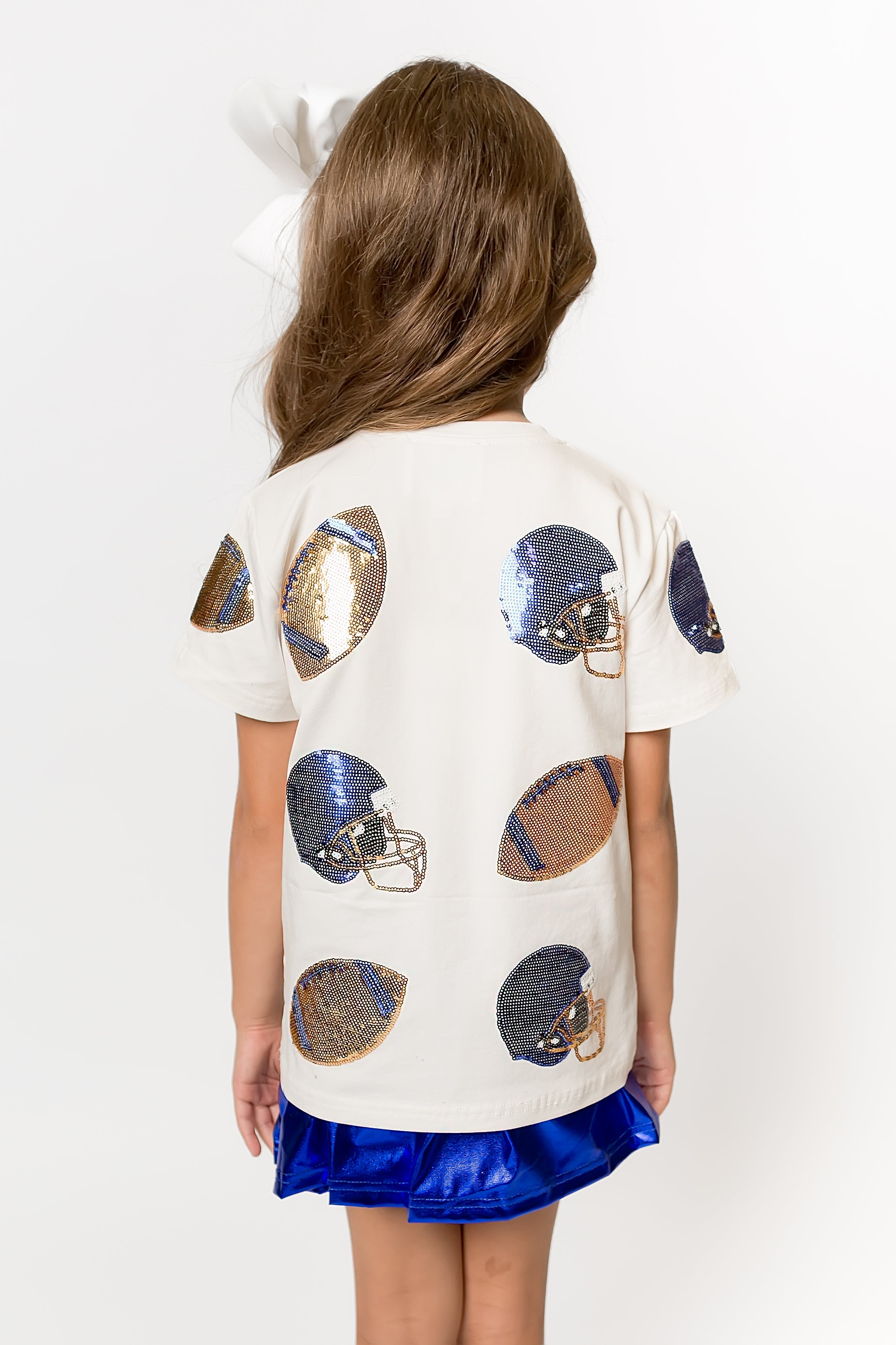 Kids' Metallic Skort - Royal Blue