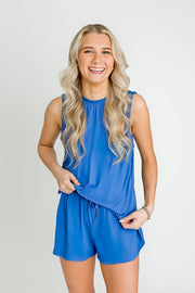 Women's Royal Blue High Low Tank
