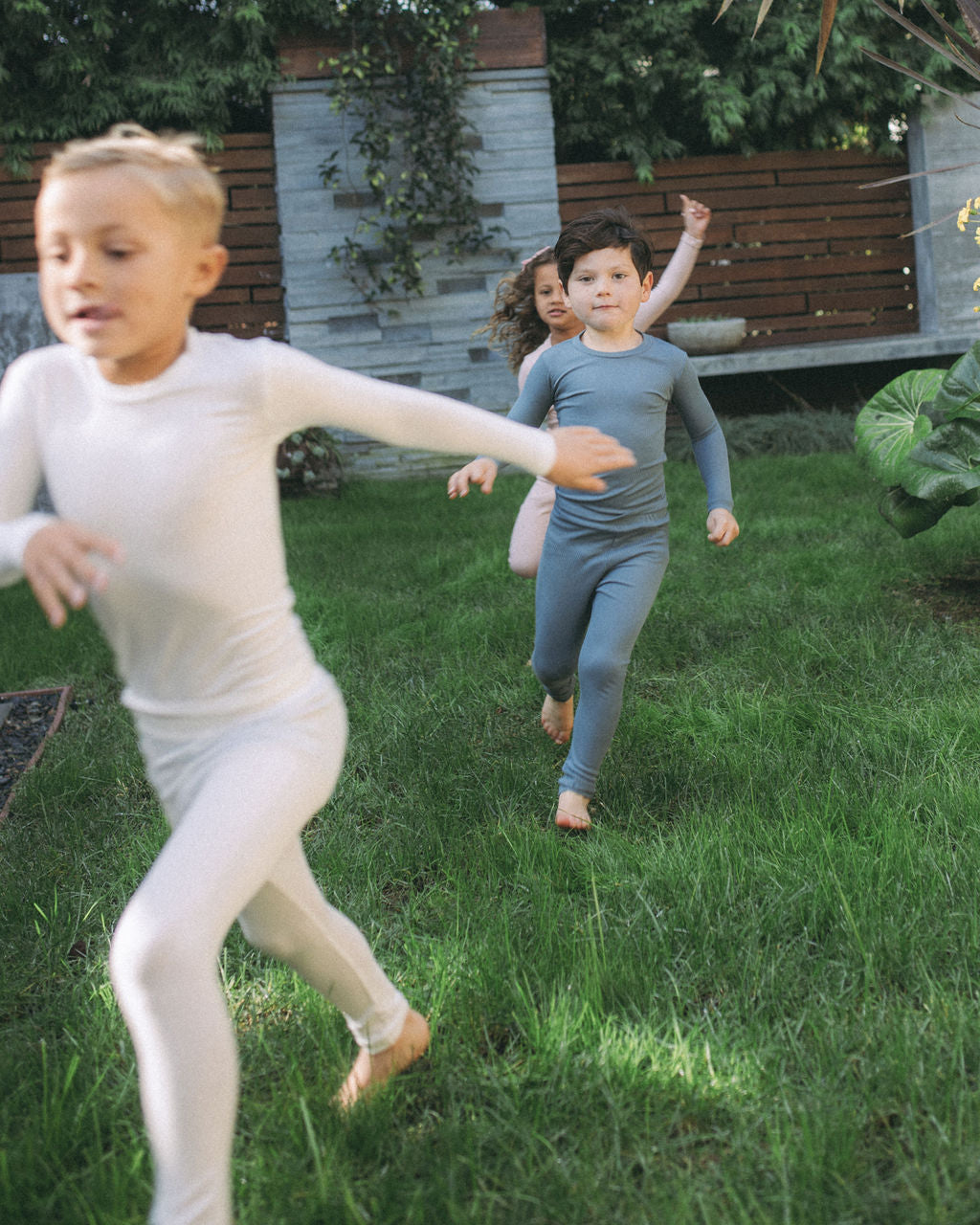 Kids' Pajama Set – Tencel™ Ribbed, Flame-retardant-free Sleepwear
