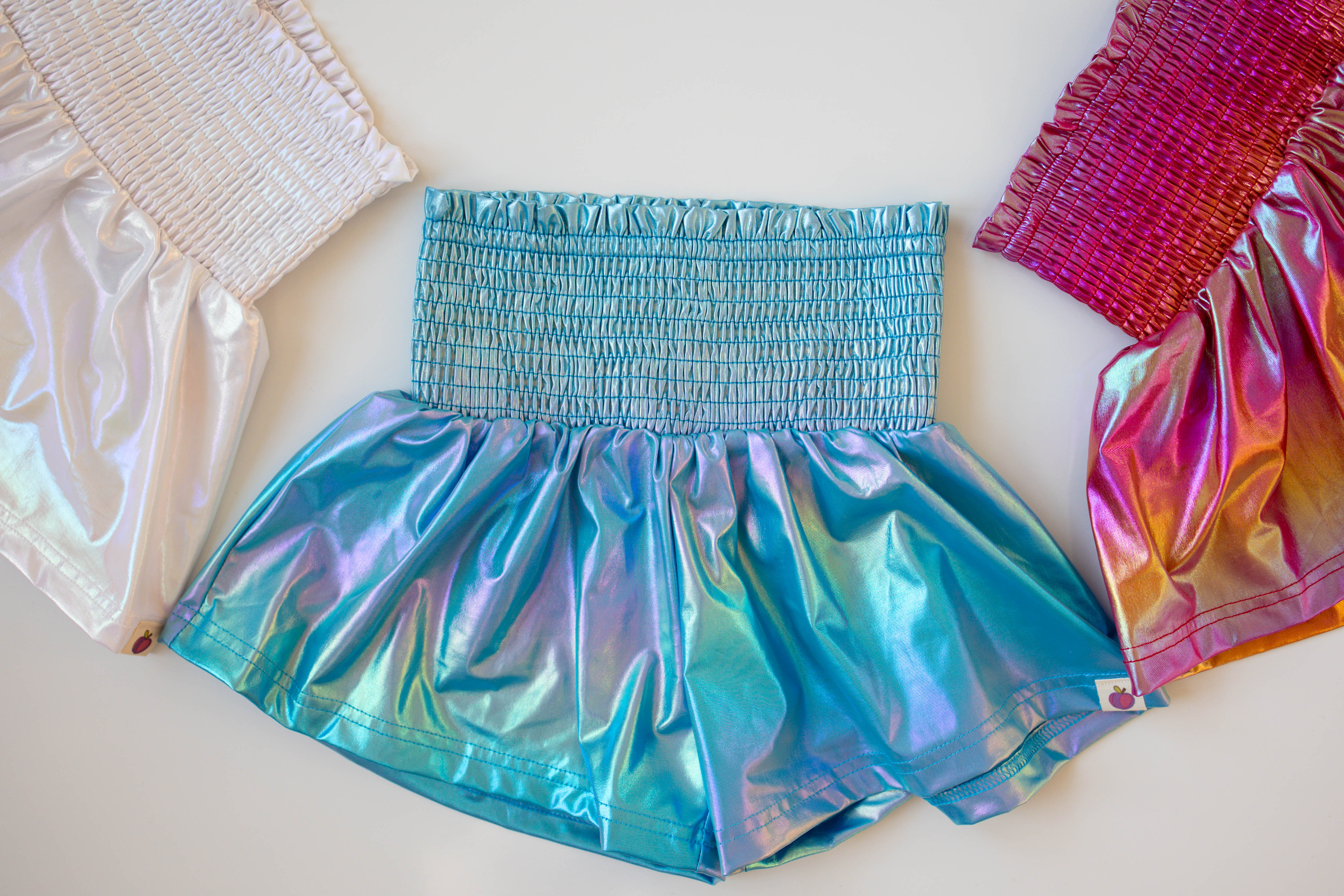 Flowy Metallic Shorts - Cloud Nine