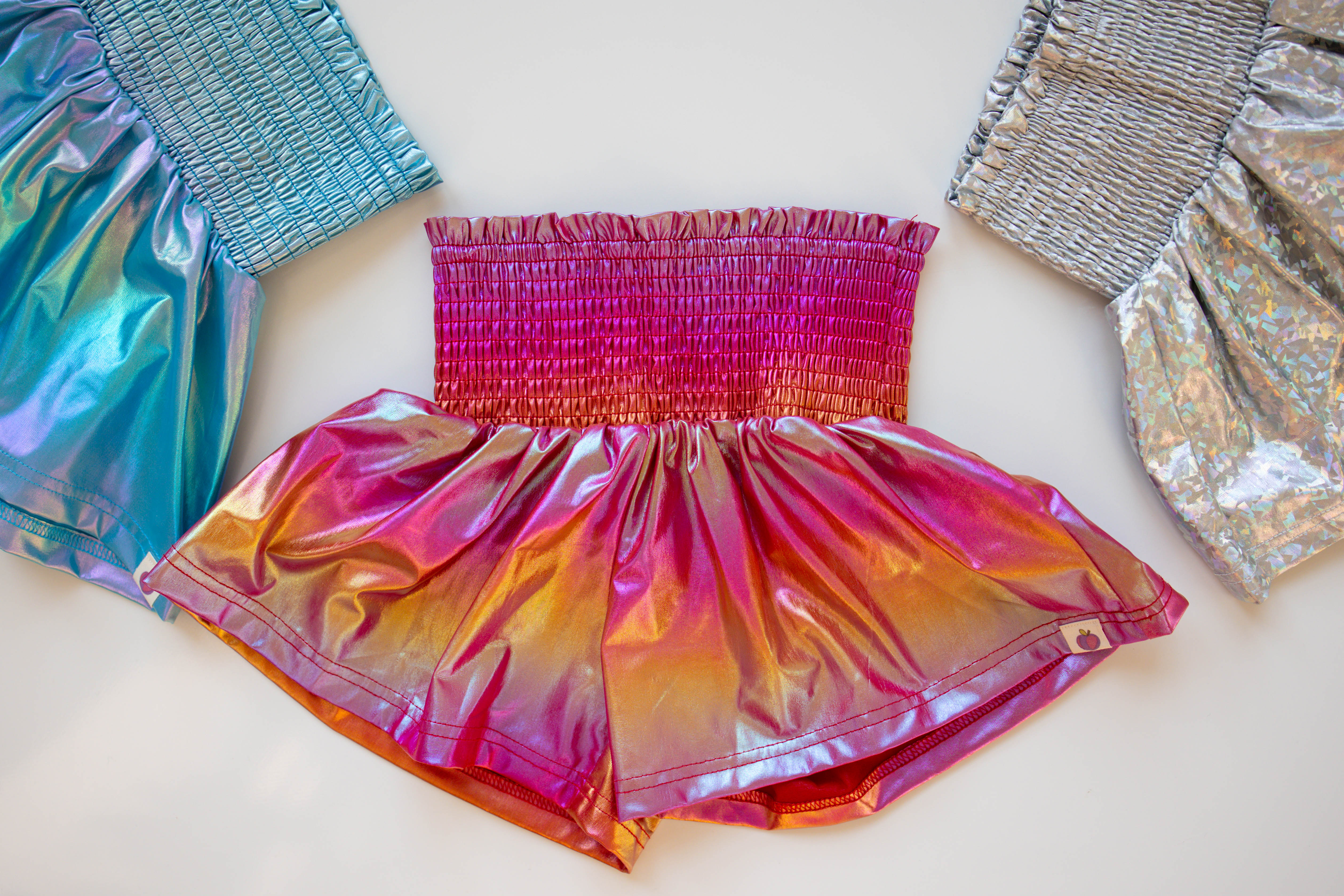 Flowy Metallic Shorts - Fuchsia Fun