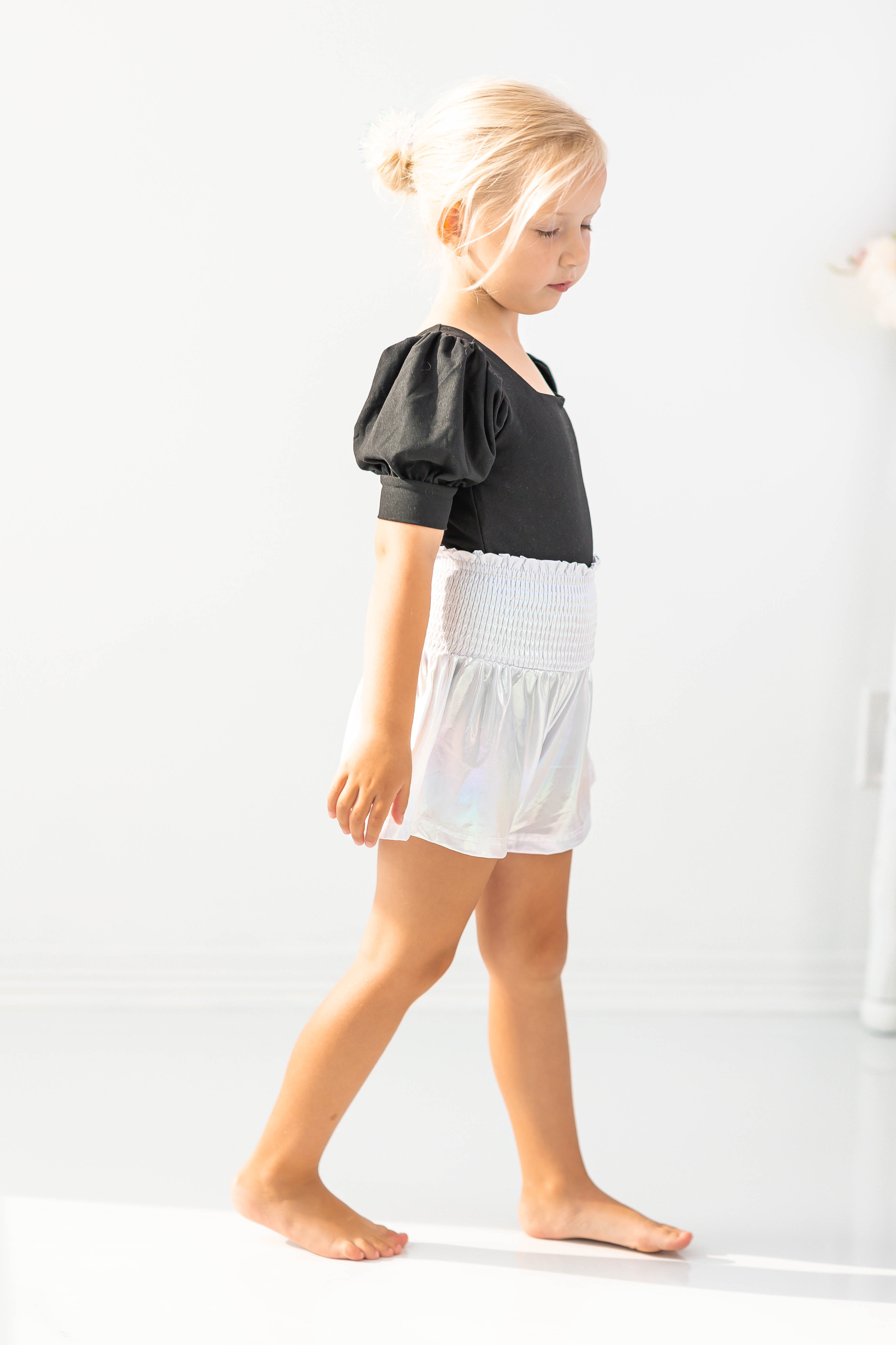 Flowy Metallic Shorts - Glass Slipper