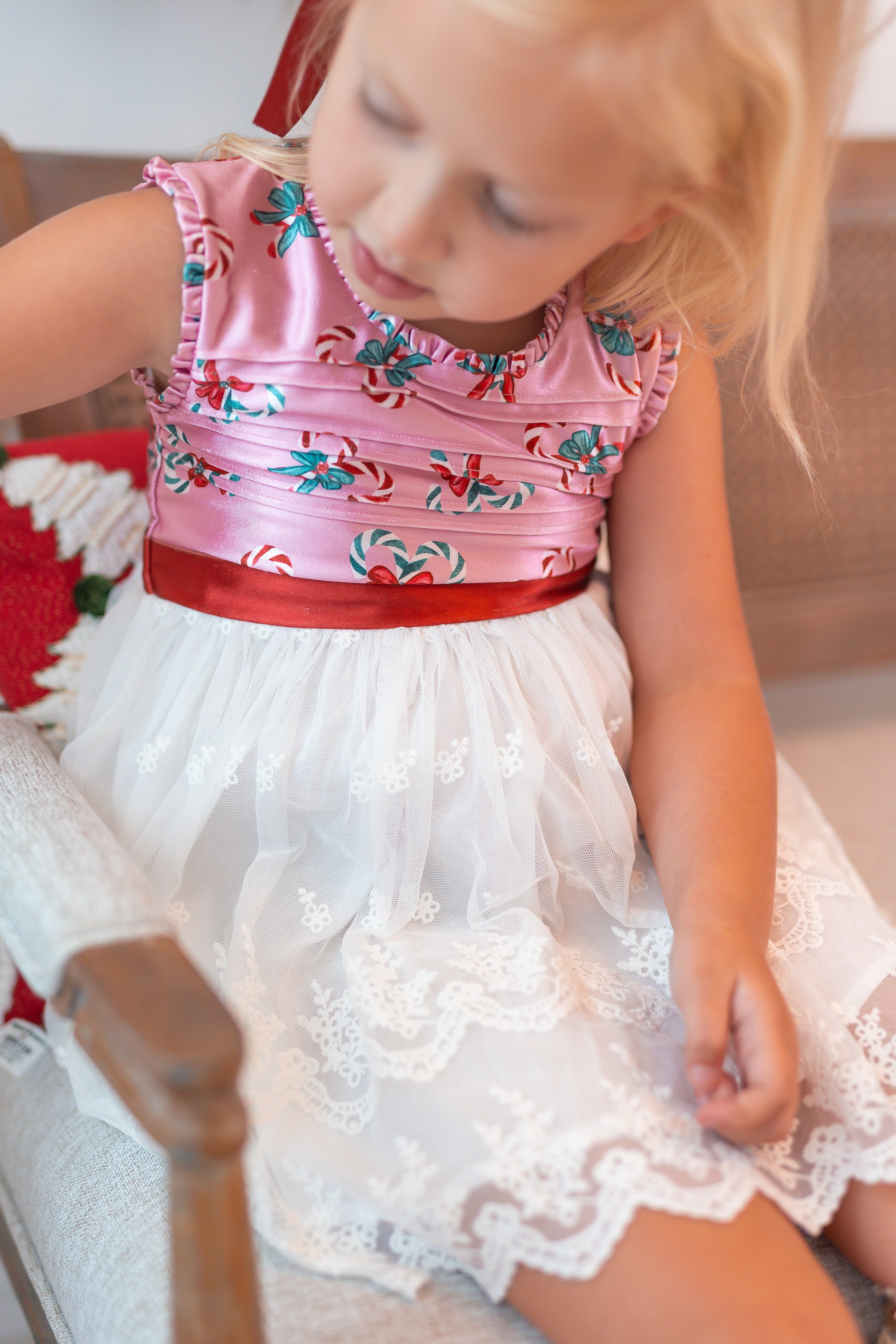 Ava Dress - Pink Peppermint Charm