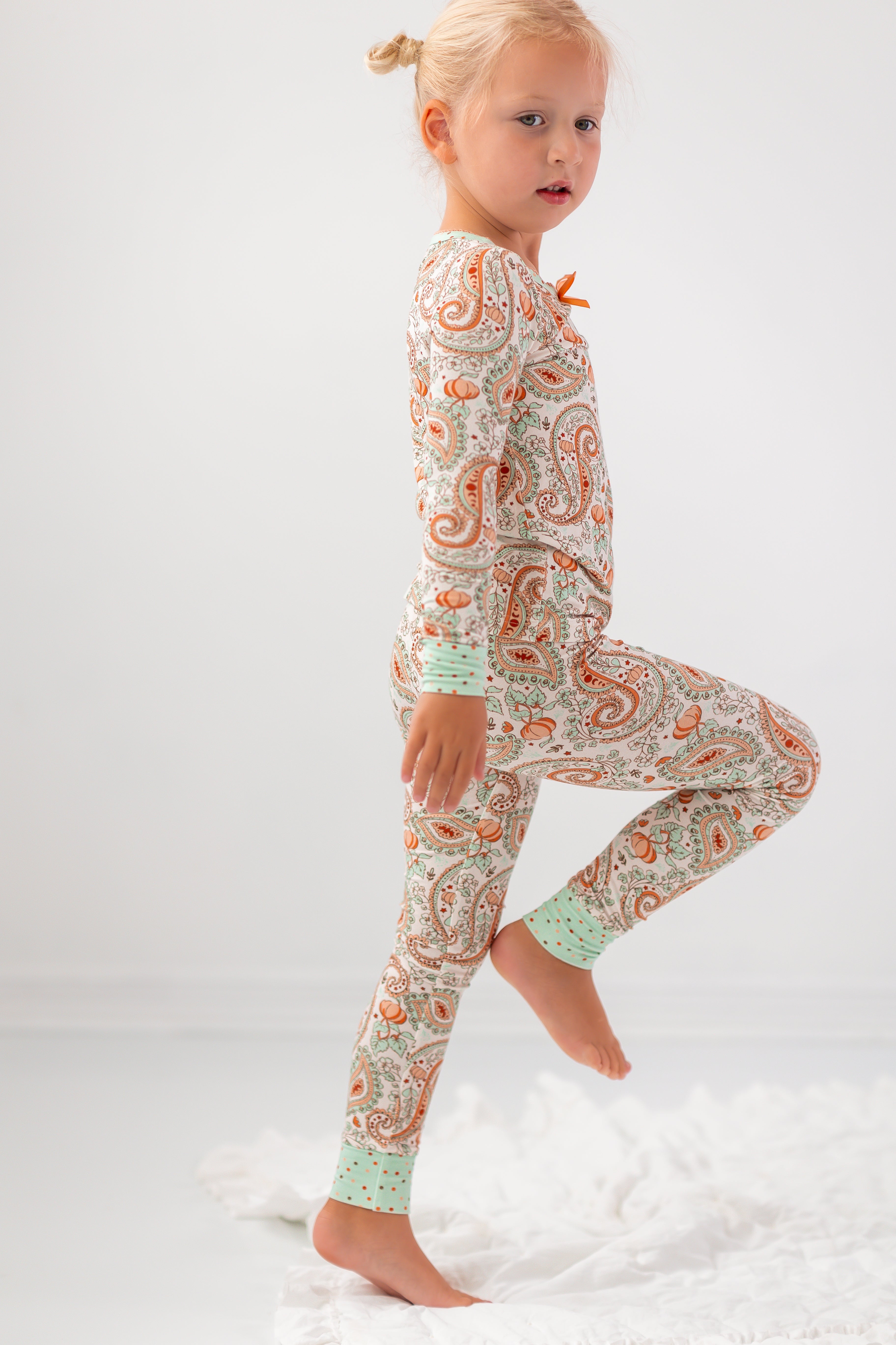 Loungewear Set - Paisley Pumpkin Delight