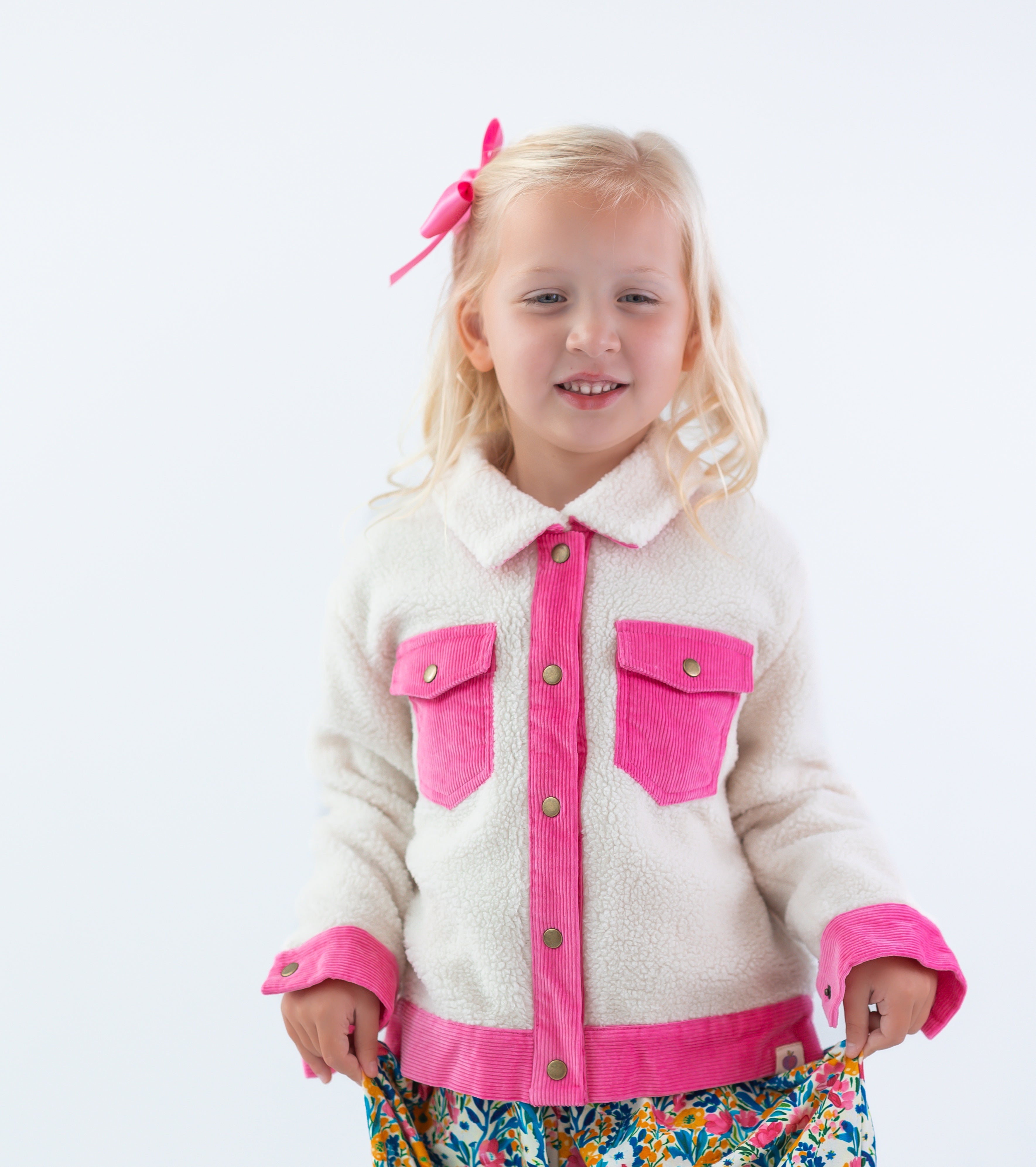 Fleece And Corduroy Jacket - Barbie