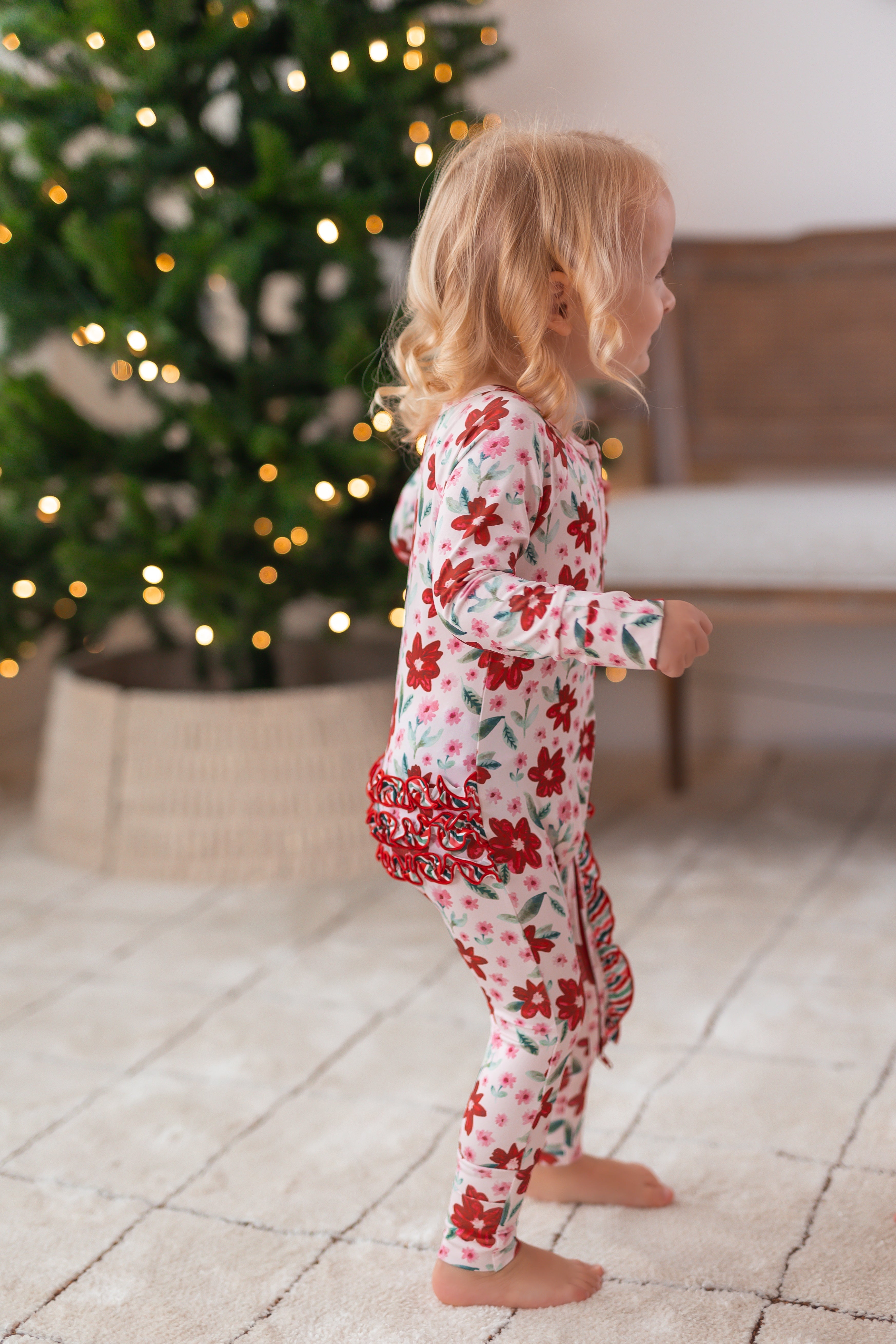 Zipper Loungewear - Poinsettia Parade