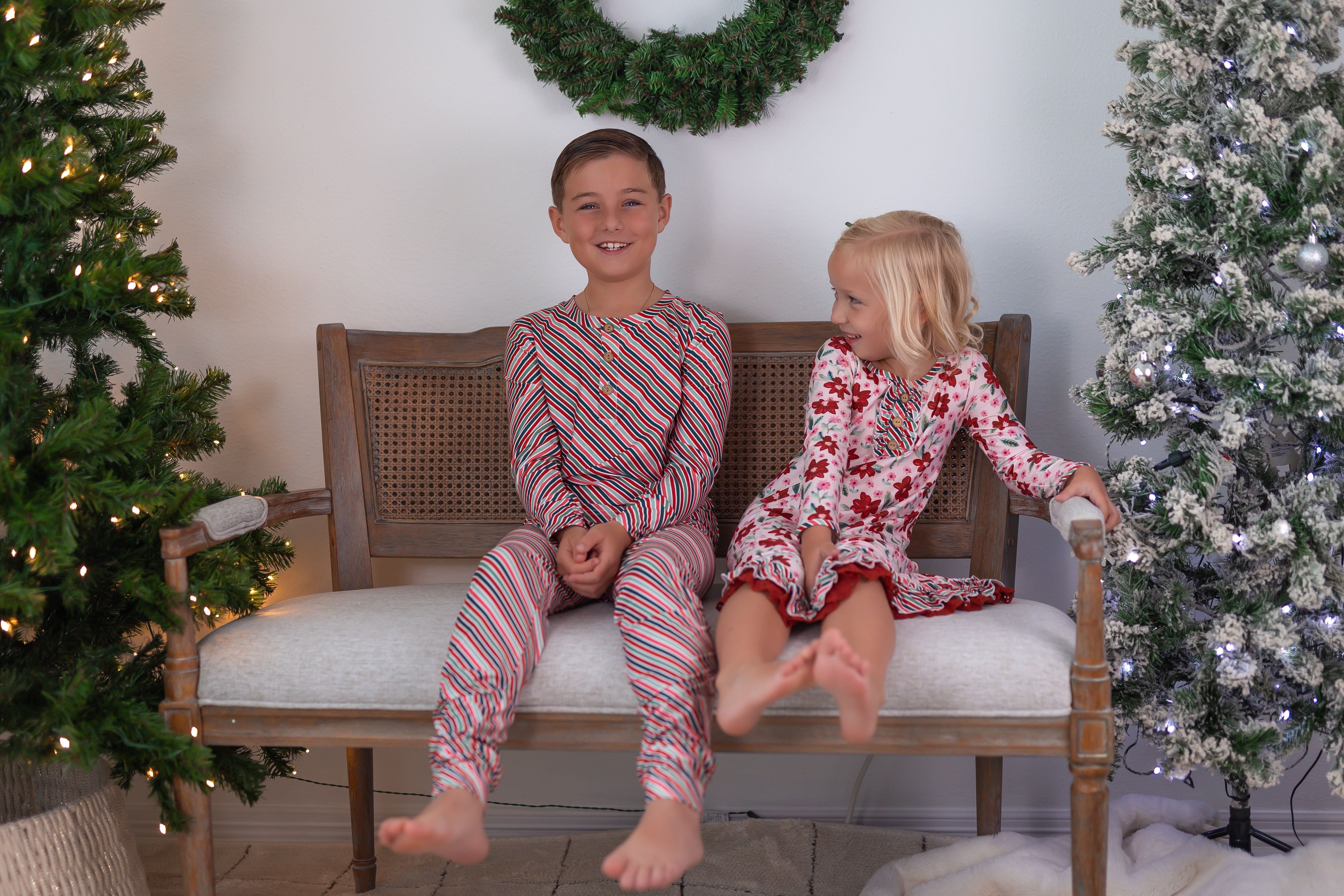 Boy's Loungewear Set - Poinsettia Parade