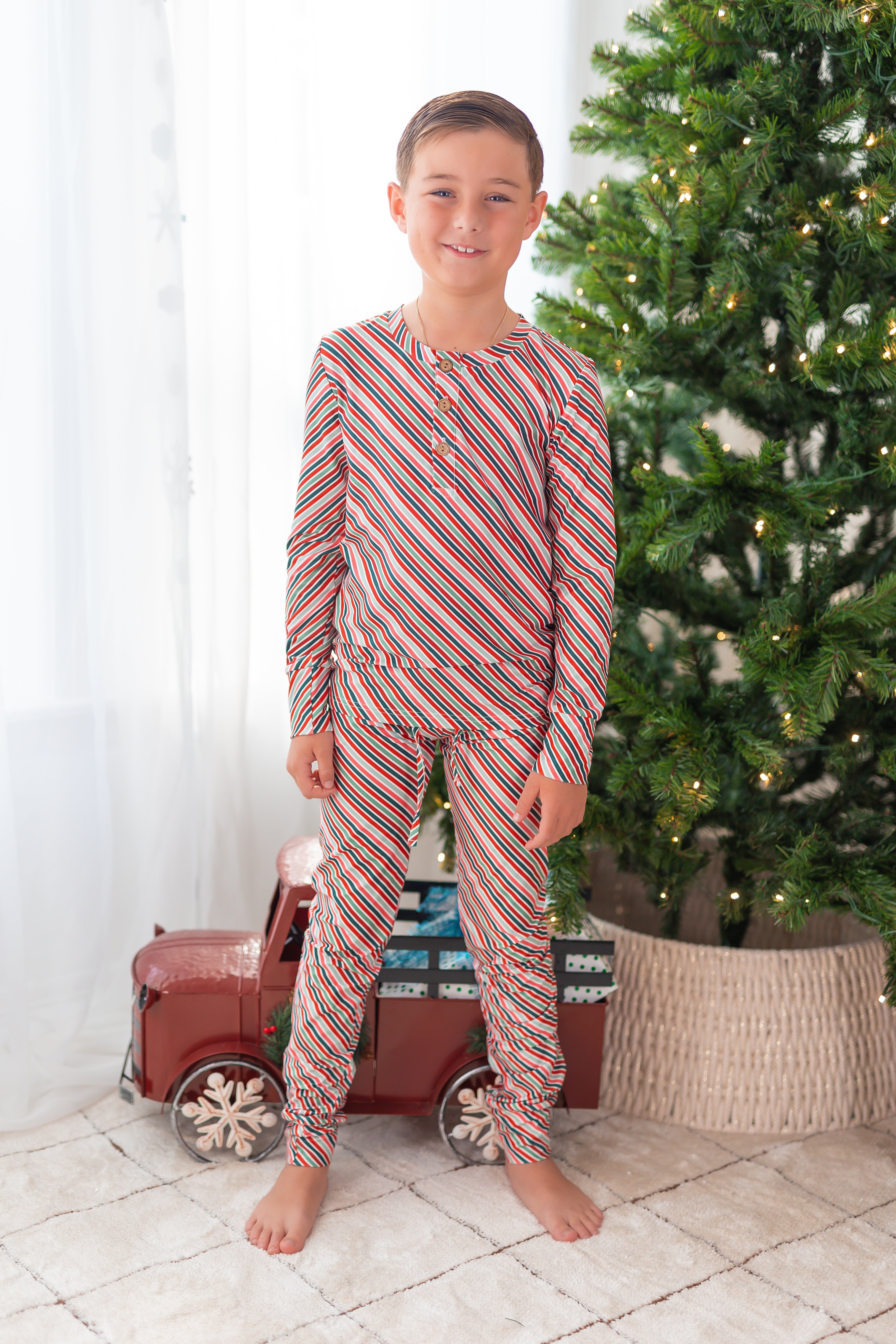 Boy's Loungewear Set - Poinsettia Parade