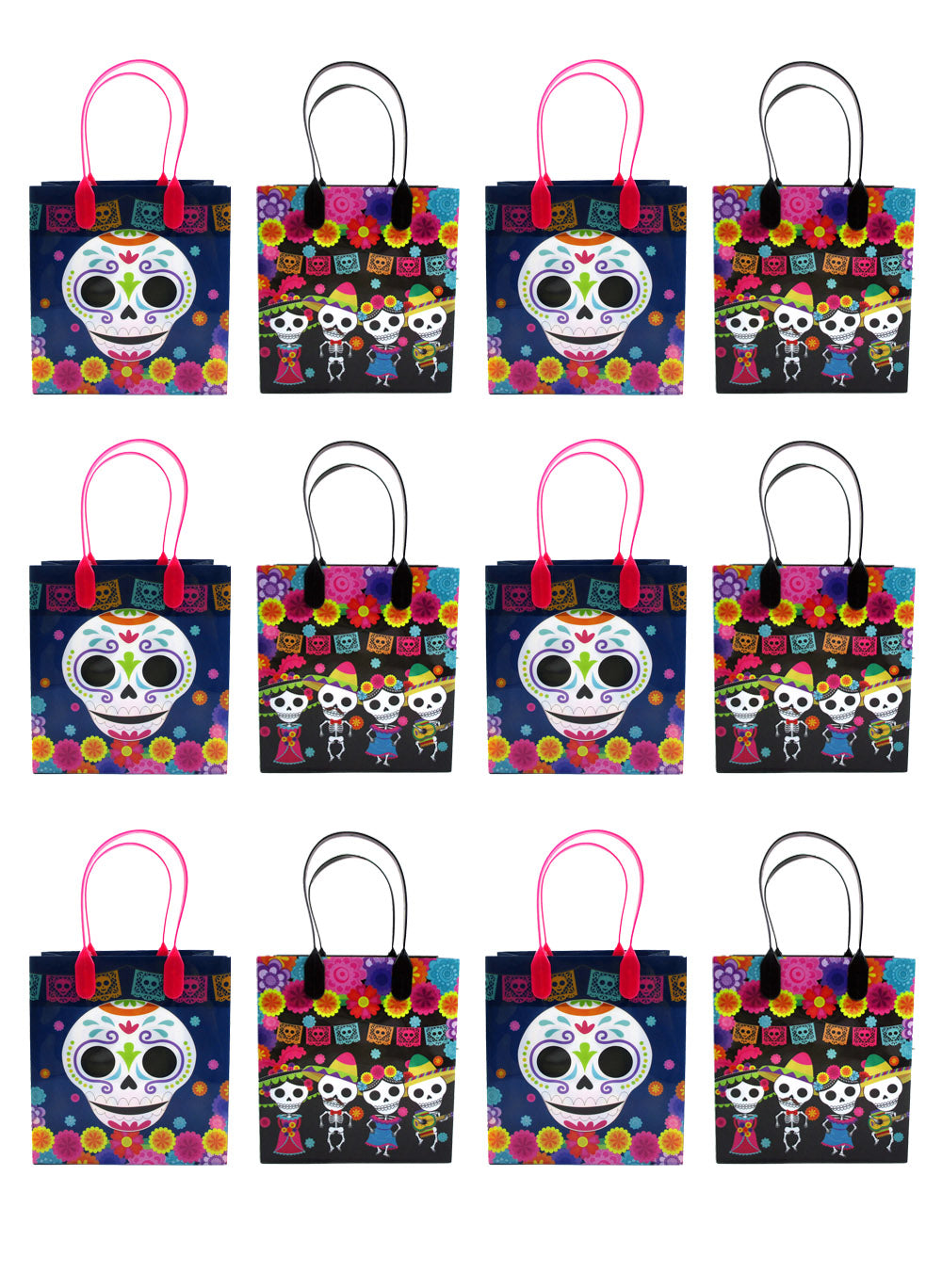 Day Of The Dead Party Favor Treat Bags - Set Of 6 Or 12