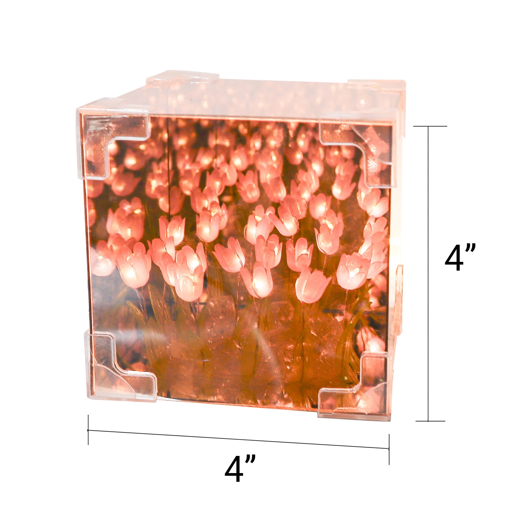 Tulip Mirror Led Night Light - Pink