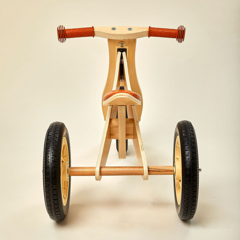 2-in-1 Mini Wooden Balance Bike (18 Months-3 Years)