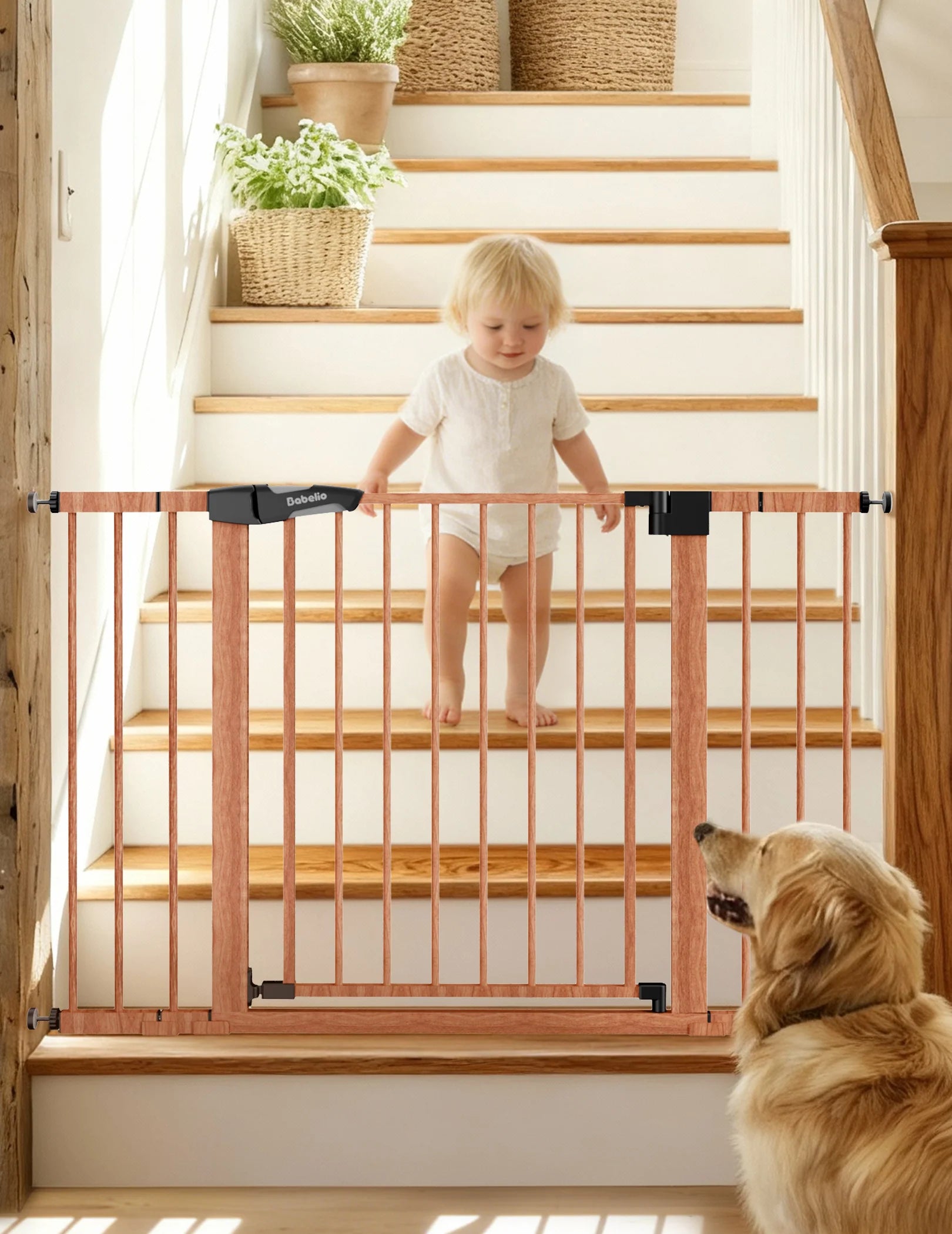 Pressguard P7 | Expandable Baby Gate Pressure Mounted Fits Standard To Wide