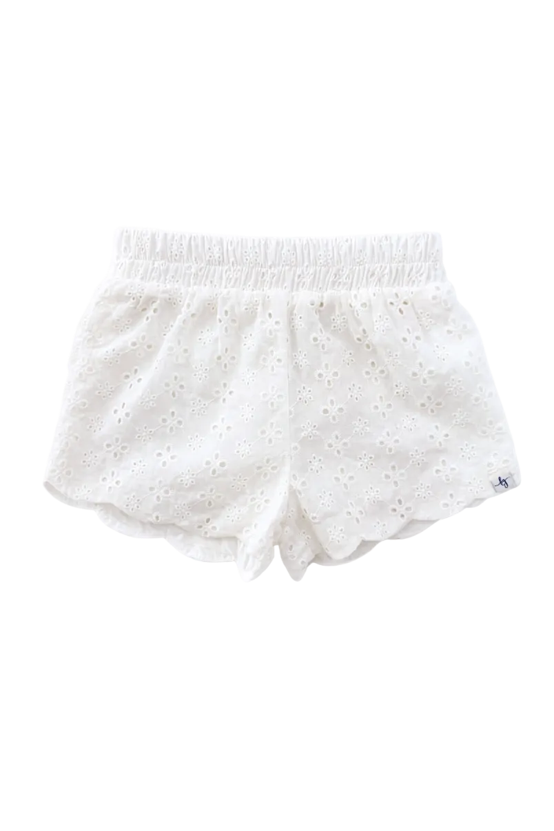 White Eyelet Shorts