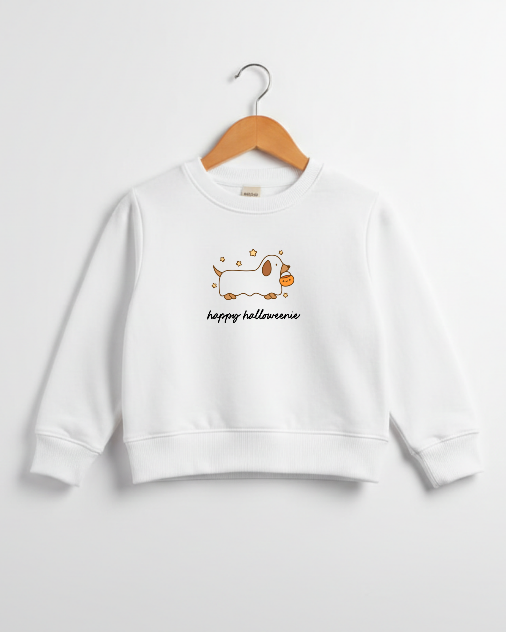 Happy Halloweenie Weenie Dog Kids Tee Or Sweatshirt