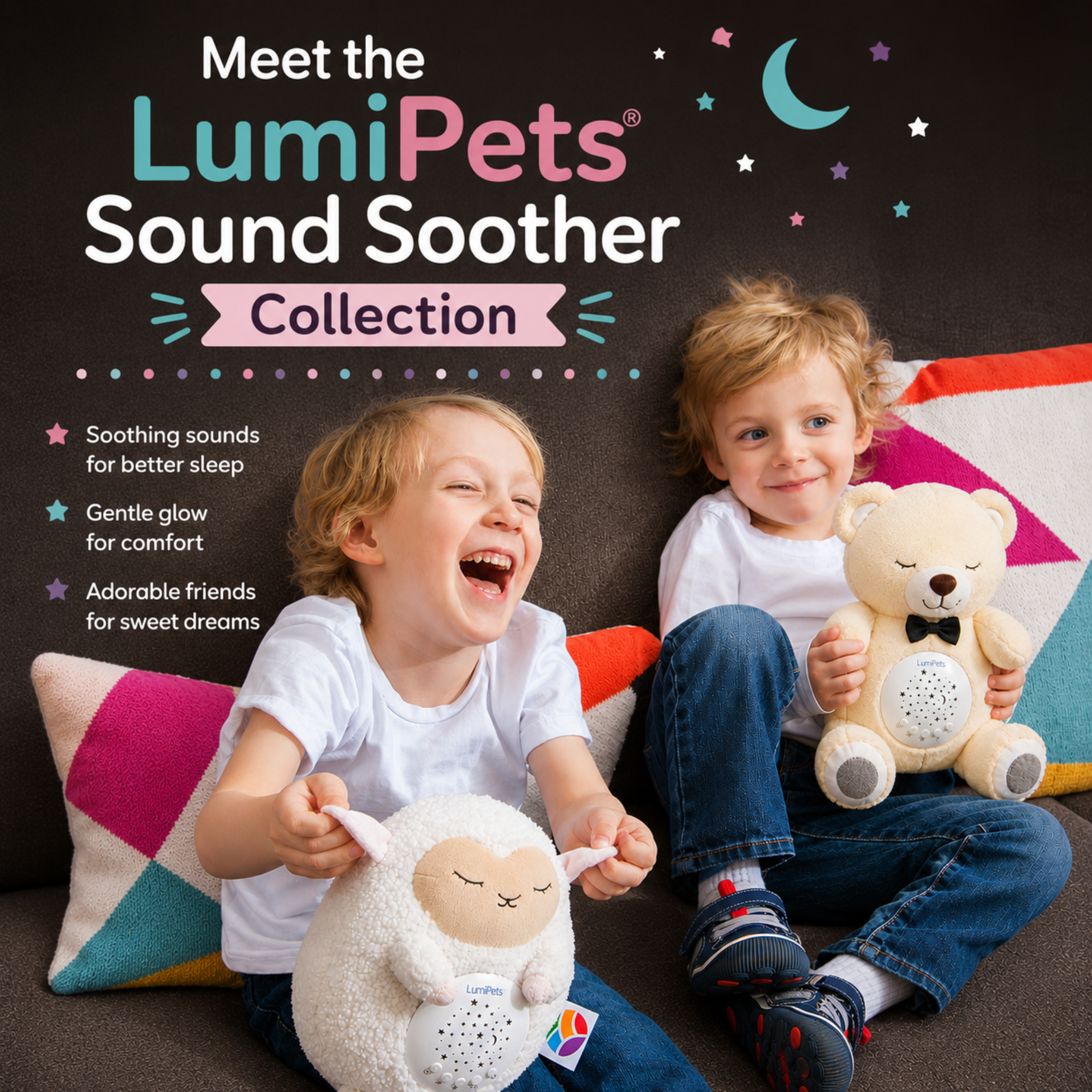 Lumipets Bear - Nursery Sound Soother Bear Night Light