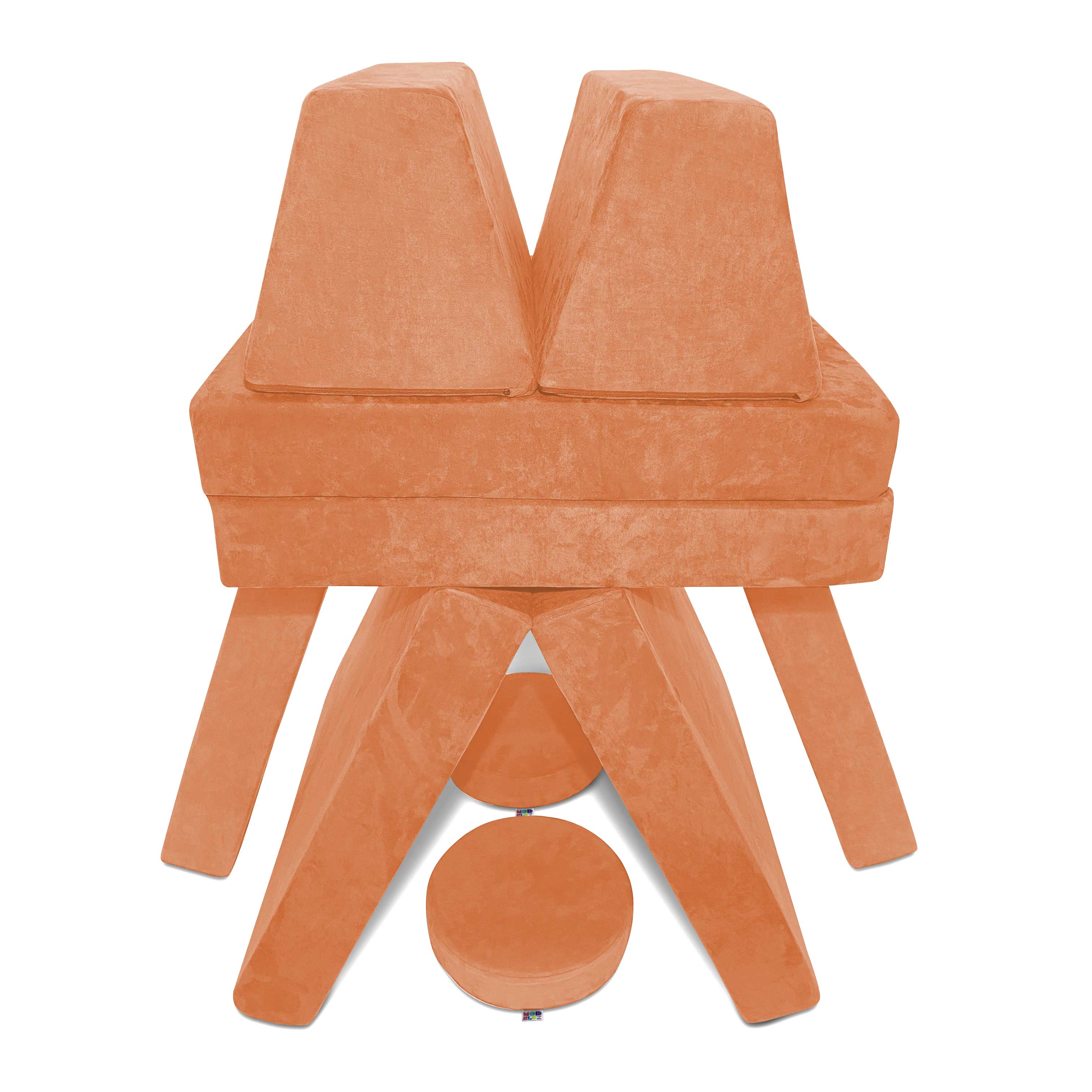 10 Piece Large Soft Furniture Playset Modular Microsuede Foam Play Couch For Creative Kids