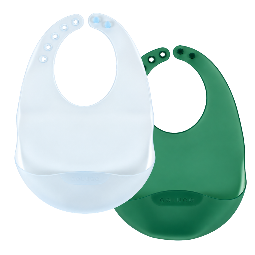 Fold And Go Silicone Bib 2 Pack